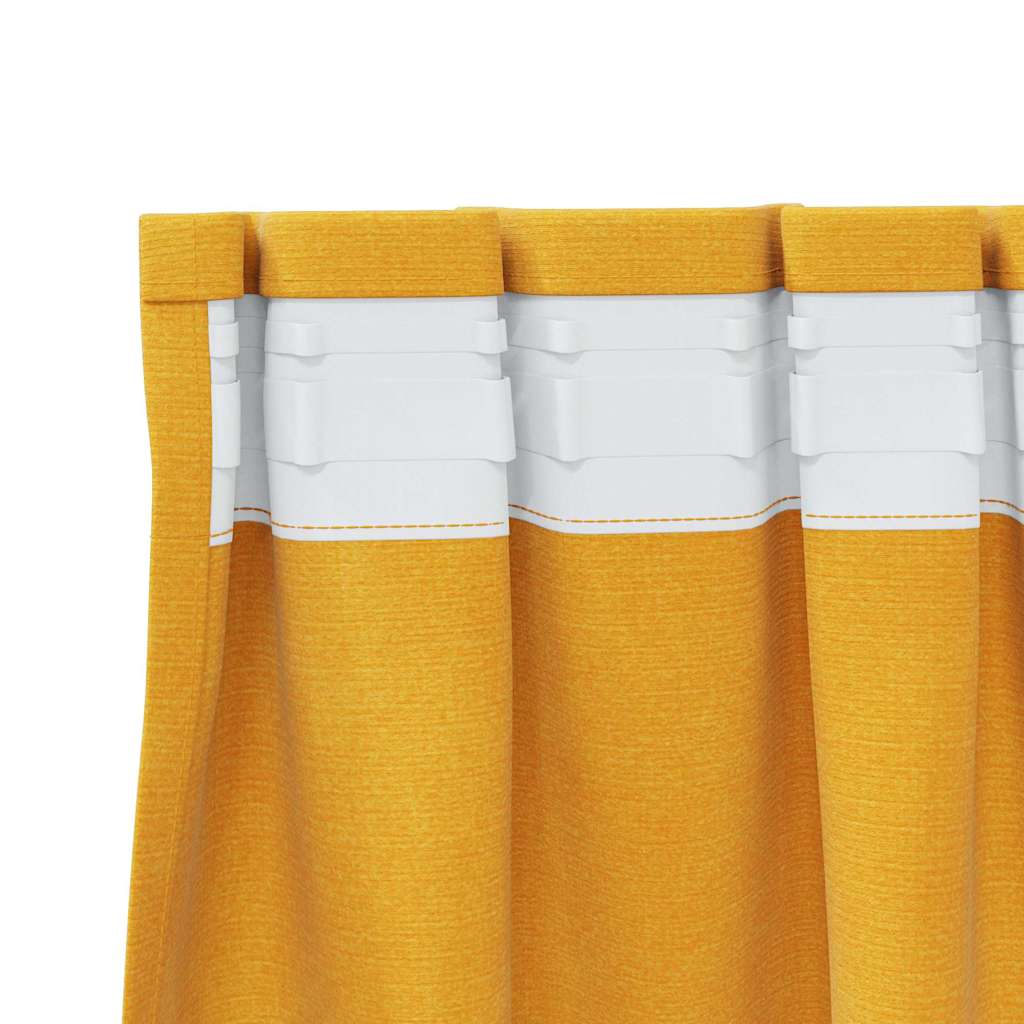 Verduisterende gordijnen 2 pcs Mosterdgeel 140 x 225 cm Fluweel is nu te koop bij PeponiXL, paradijselijk wonen!