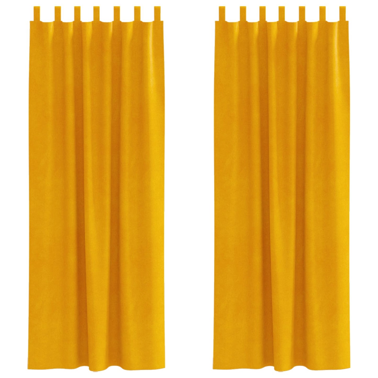 Verduisterende gordijnen 2 pcs Mosterdgeel 140 x 225 cm Fluweel is nu te koop bij PeponiXL, paradijselijk wonen!