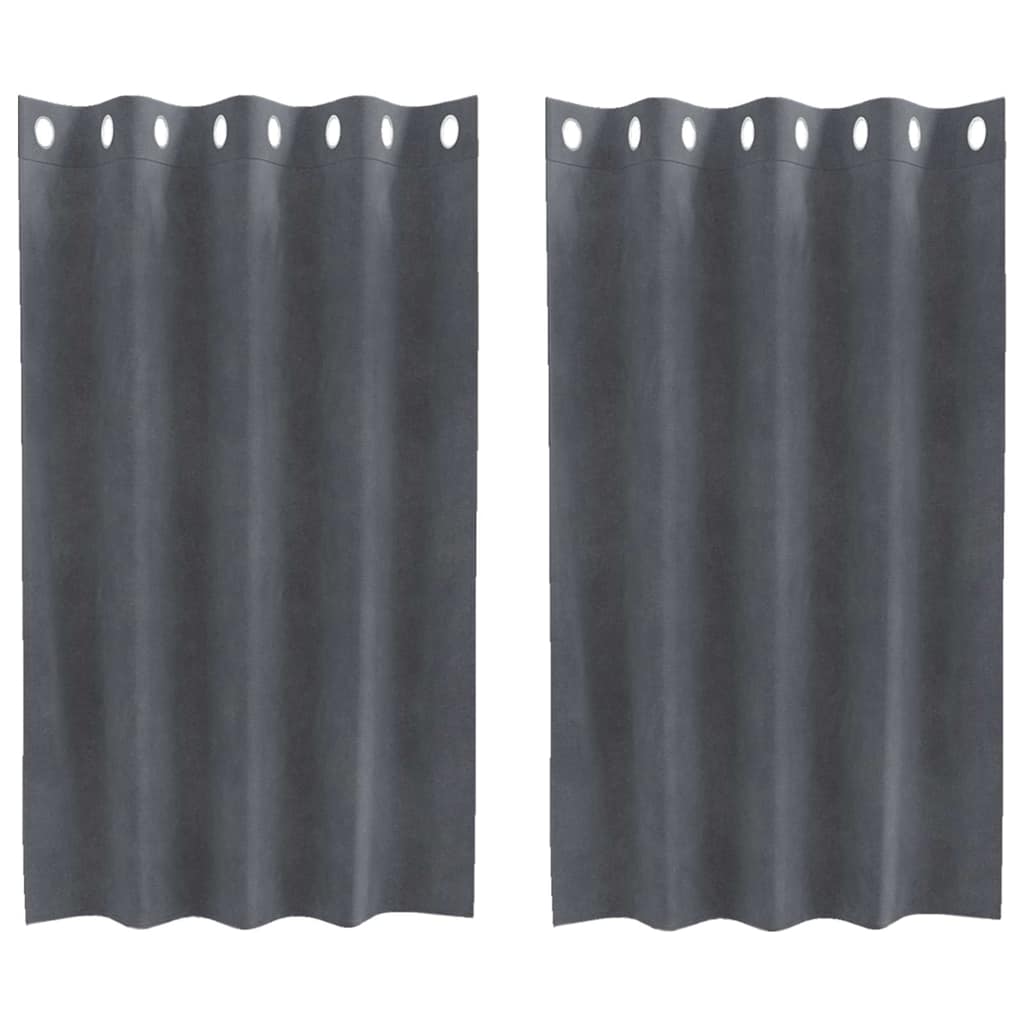 Verduisterende gordijnen 2 pcs Lichtgrijs 140 x 140 cm Fluweel is nu te koop bij PeponiXL, paradijselijk wonen!