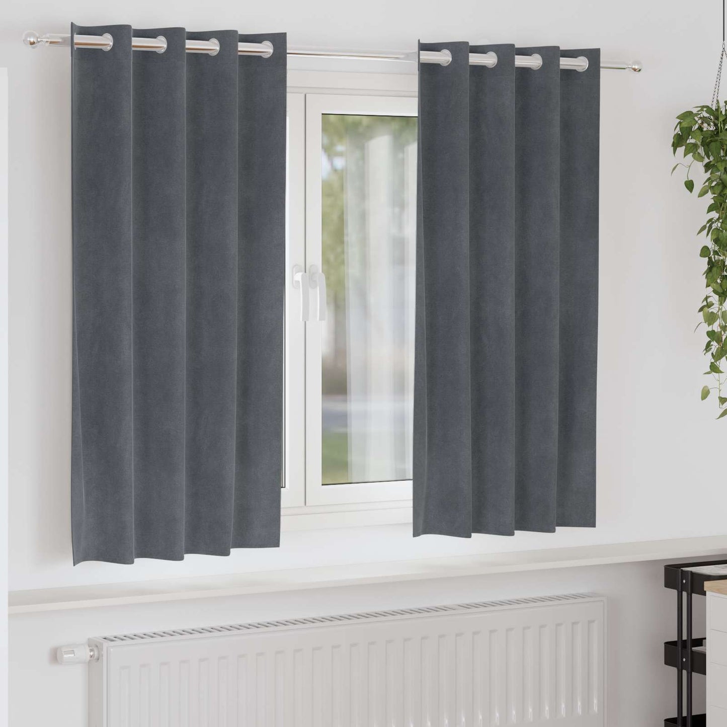 Verduisterende gordijnen 2 pcs Lichtgrijs 140 x 175 cm Fluweel is nu te koop bij PeponiXL, paradijselijk wonen!