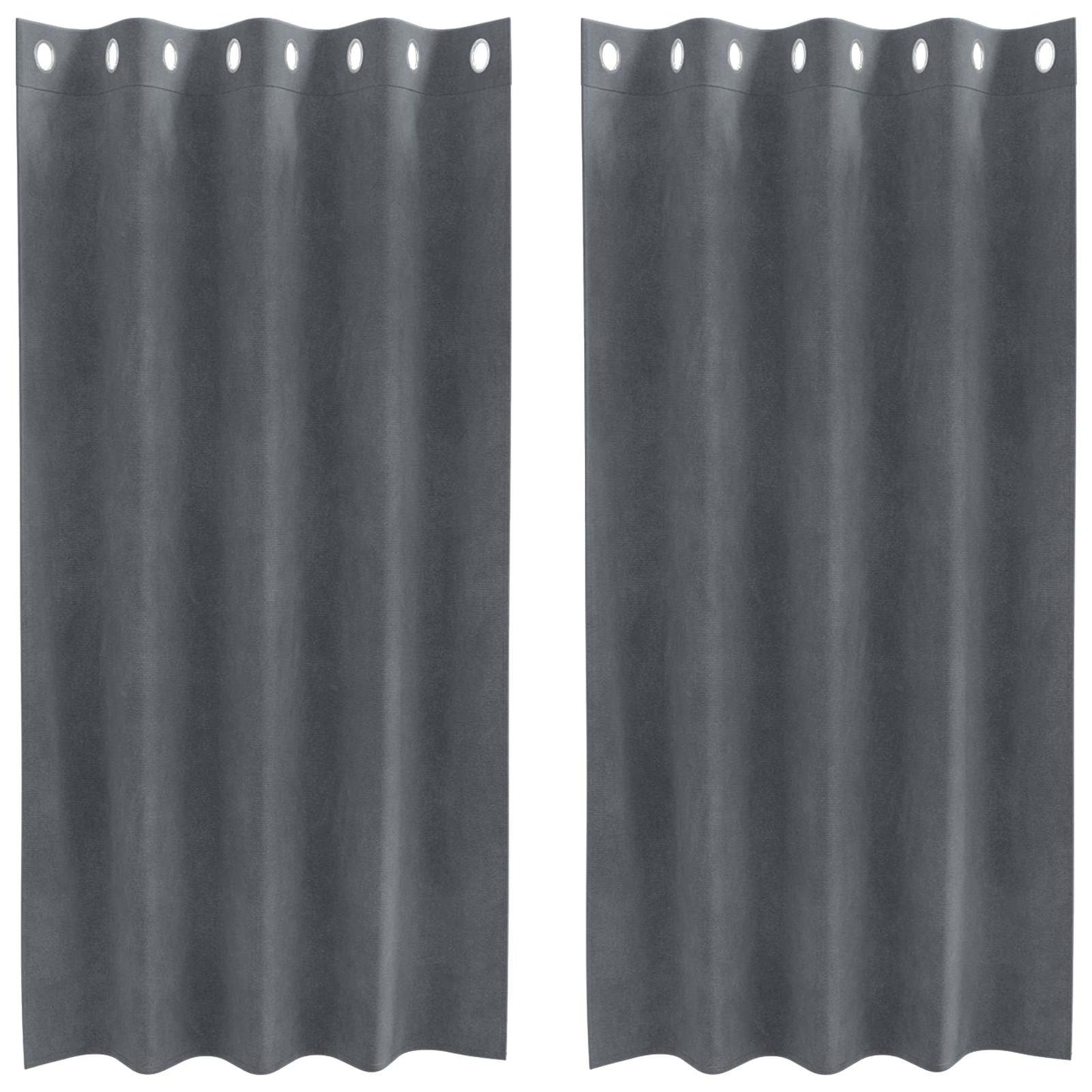 Verduisterende gordijnen 2 pcs Lichtgrijs 140 x 175 cm Fluweel is nu te koop bij PeponiXL, paradijselijk wonen!