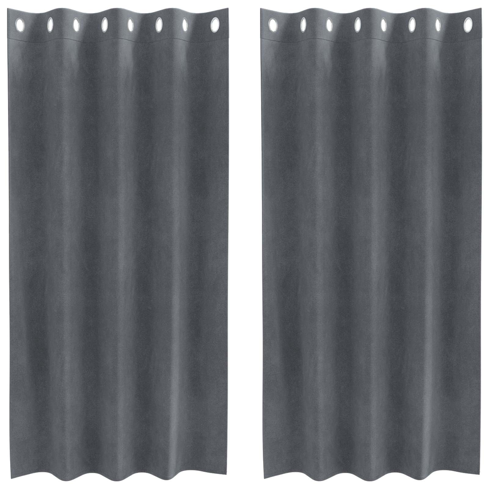Verduisterende gordijnen 2 pcs Lichtgrijs 140 x 175 cm Fluweel is nu te koop bij PeponiXL, paradijselijk wonen!