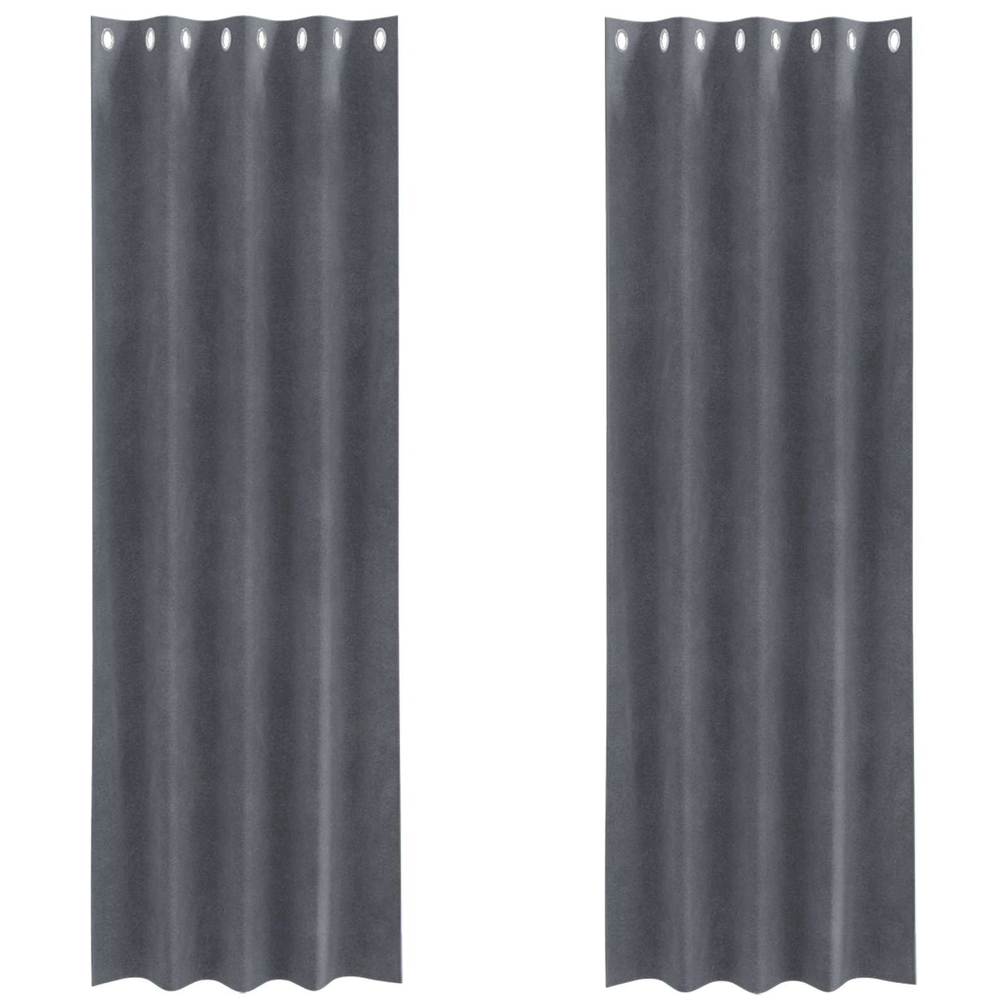 Verduisterende gordijnen 2 pcs Lichtgrijs 140 x 260 cm Fluweel is nu te koop bij PeponiXL, paradijselijk wonen!