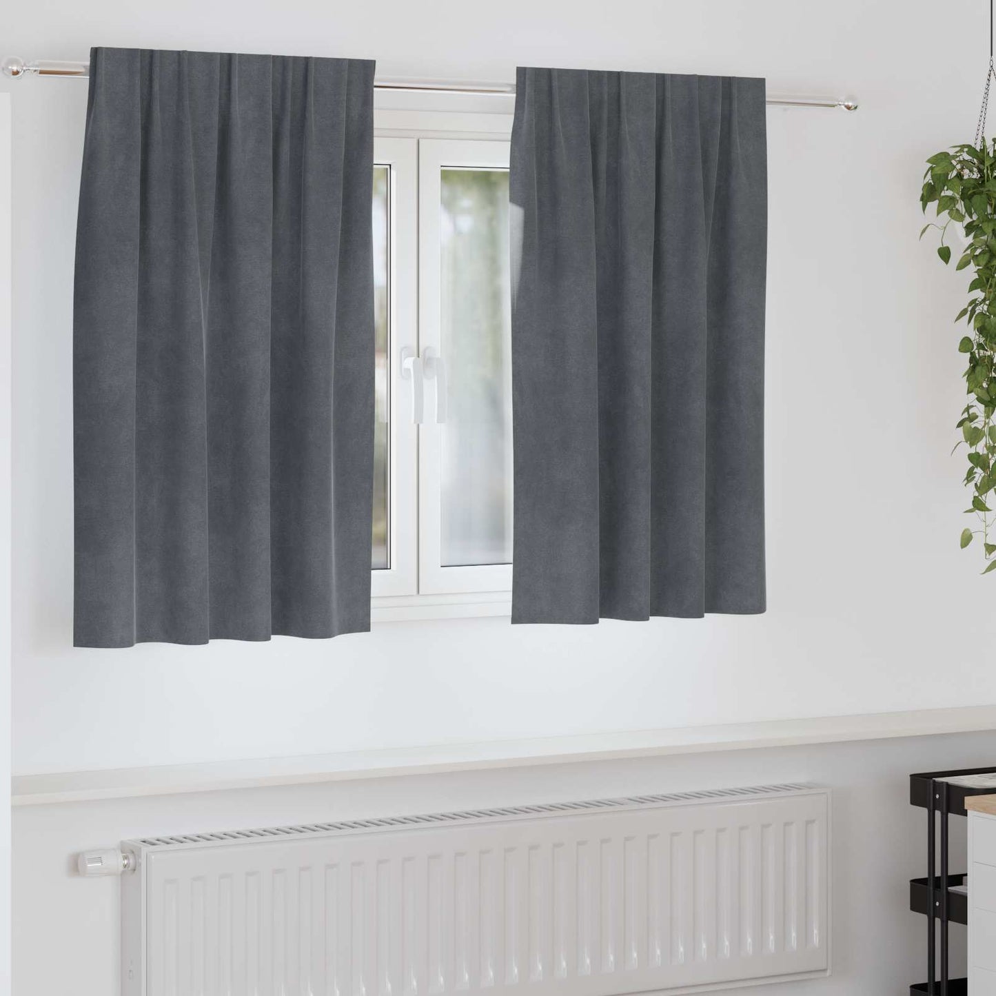 Verduisterende gordijnen 2 pcs Lichtgrijs 140 x 140 cm Fluweel is nu te koop bij PeponiXL, paradijselijk wonen!