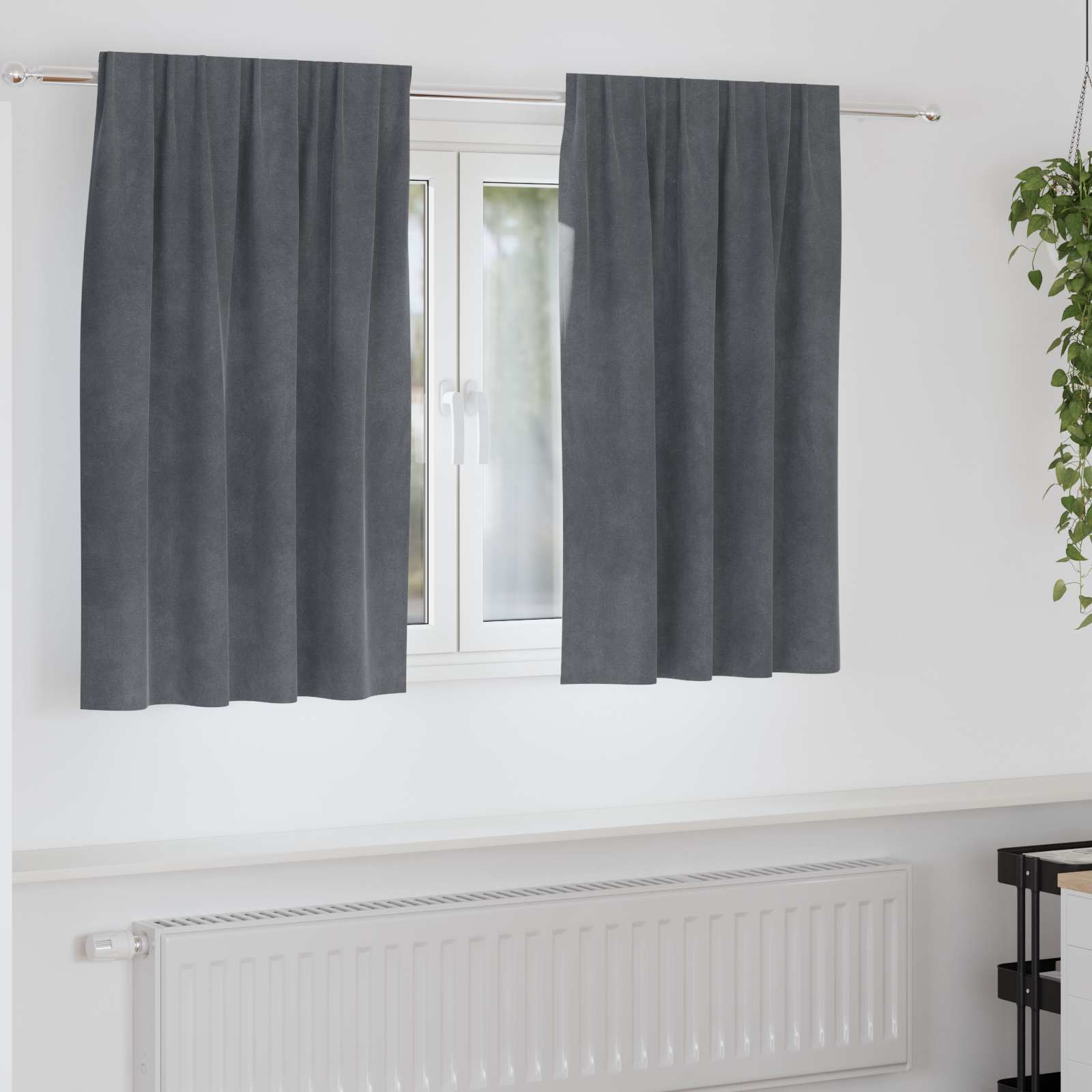 Verduisterende gordijnen 2 pcs Lichtgrijs 140 x 140 cm Fluweel is nu te koop bij PeponiXL, paradijselijk wonen!