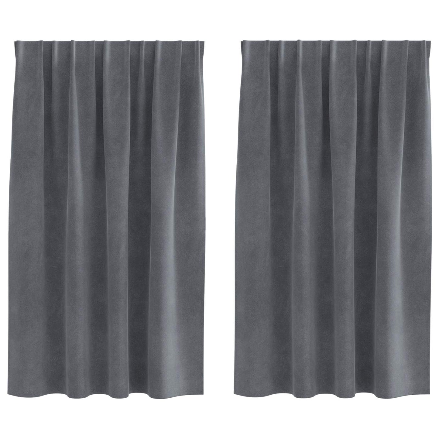 Verduisterende gordijnen 2 pcs Lichtgrijs 140 x 140 cm Fluweel is nu te koop bij PeponiXL, paradijselijk wonen!