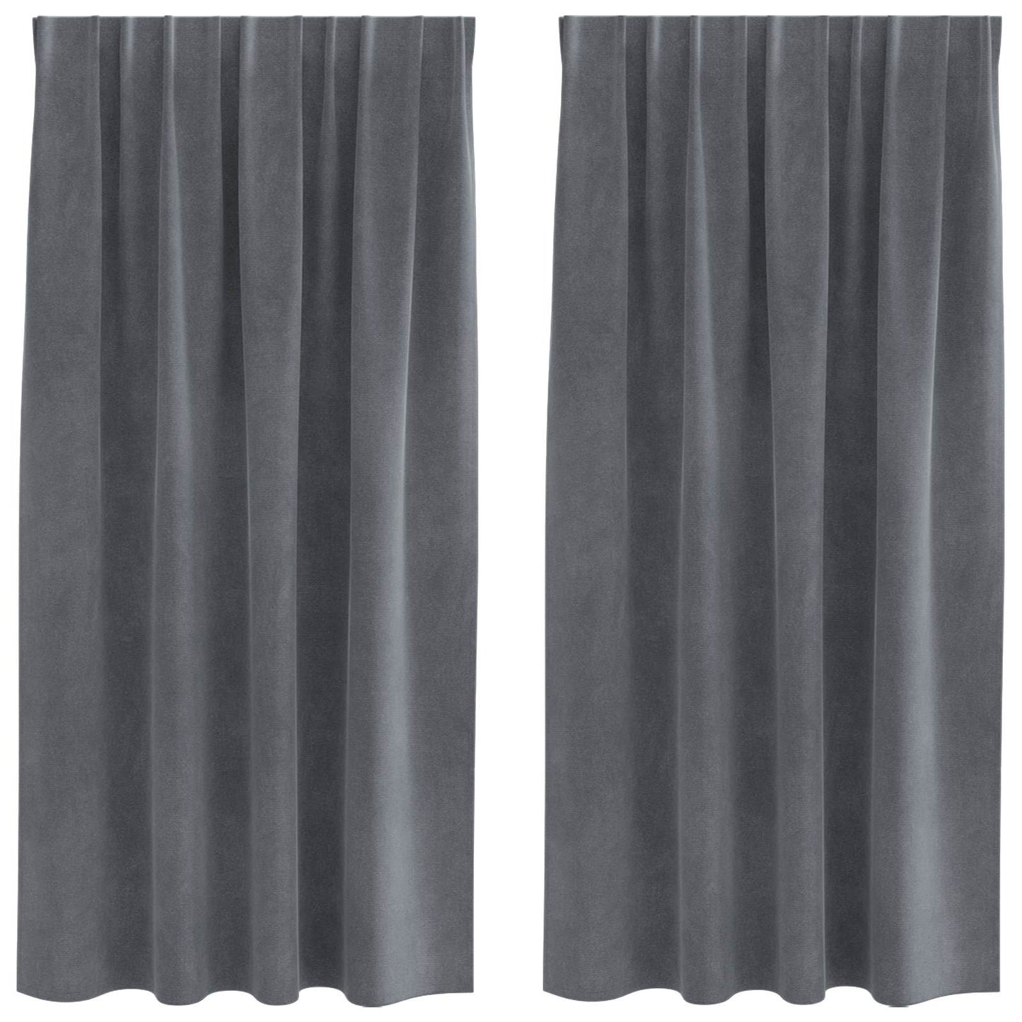 Verduisterende gordijnen 2 pcs Lichtgrijs 140 x 175 cm Fluweel is nu te koop bij PeponiXL, paradijselijk wonen!
