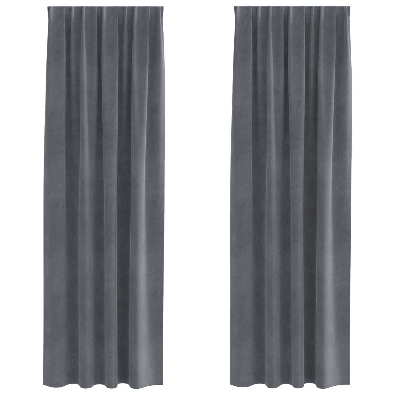 Verduisterende gordijnen 2 pcs Lichtgrijs 140 x 225 cm Fluweel is nu te koop bij PeponiXL, paradijselijk wonen!