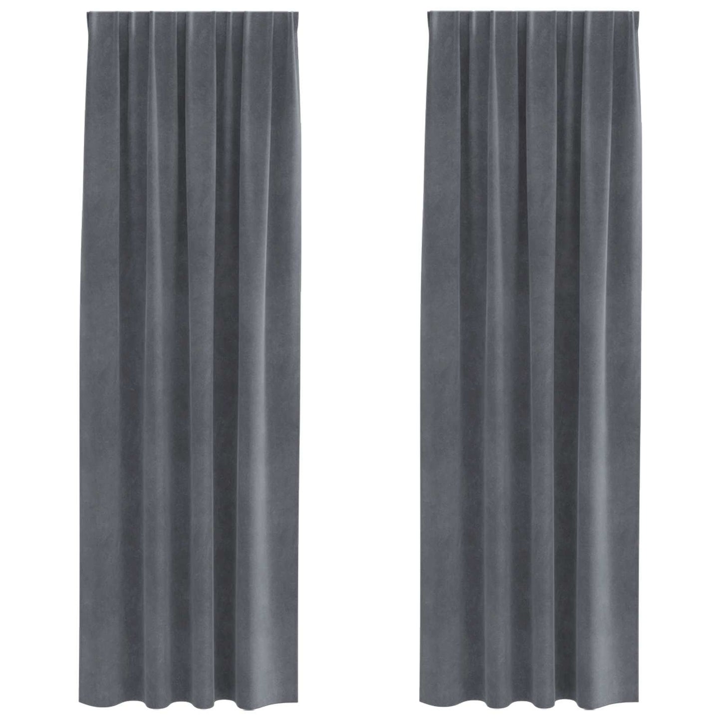 Verduisterende gordijnen 2 pcs Lichtgrijs 140 x 245 cm Fluweel is nu te koop bij PeponiXL, paradijselijk wonen!