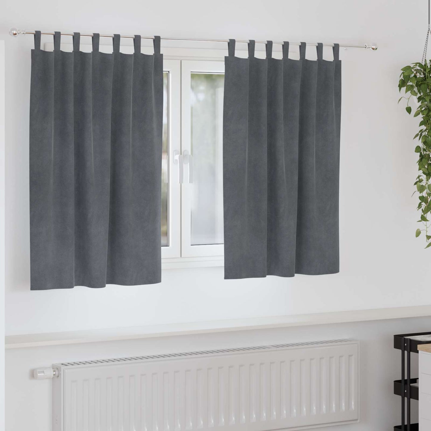 Verduisterende gordijnen 2 pcs Lichtgrijs 140 x 140 cm Fluweel is nu te koop bij PeponiXL, paradijselijk wonen!