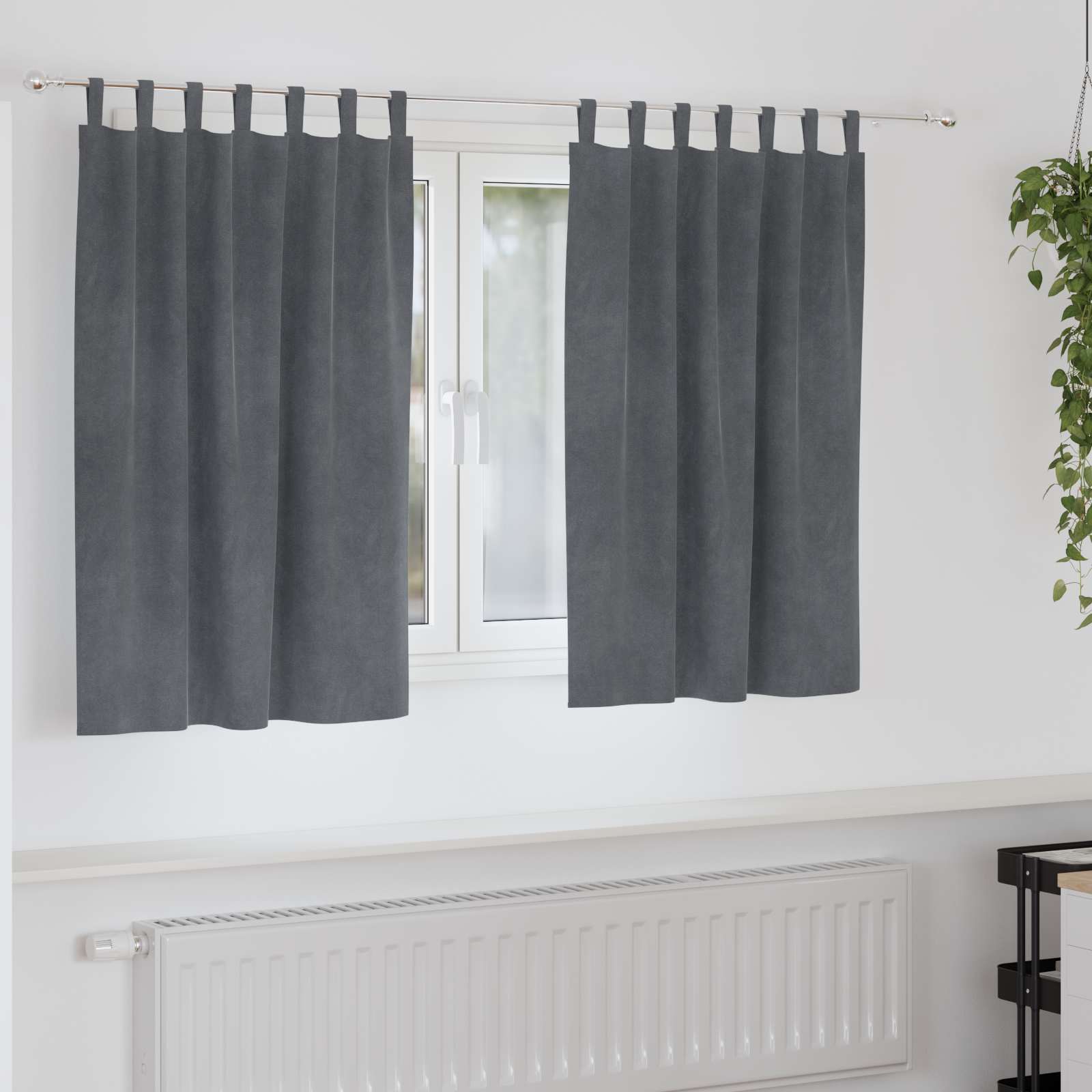 Verduisterende gordijnen 2 pcs Lichtgrijs 140 x 140 cm Fluweel is nu te koop bij PeponiXL, paradijselijk wonen!