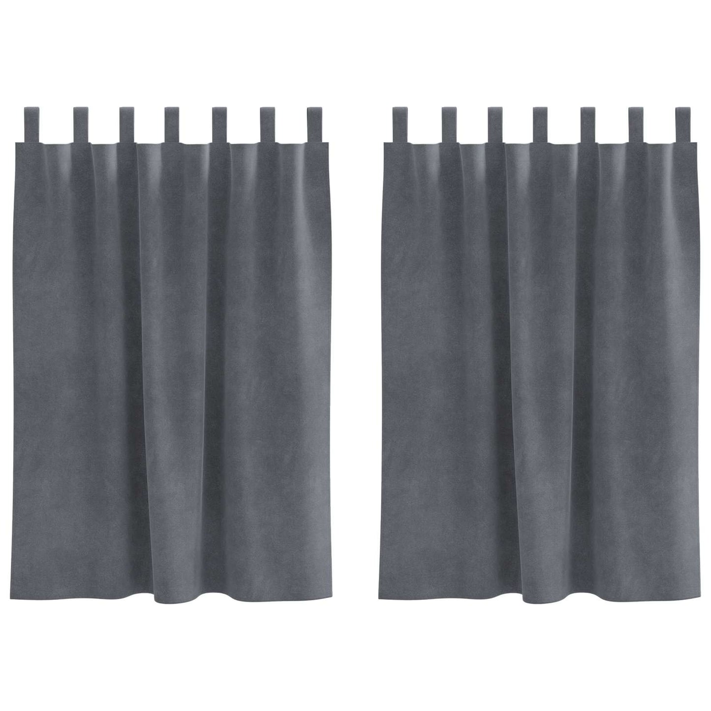 Verduisterende gordijnen 2 pcs Lichtgrijs 140 x 140 cm Fluweel is nu te koop bij PeponiXL, paradijselijk wonen!