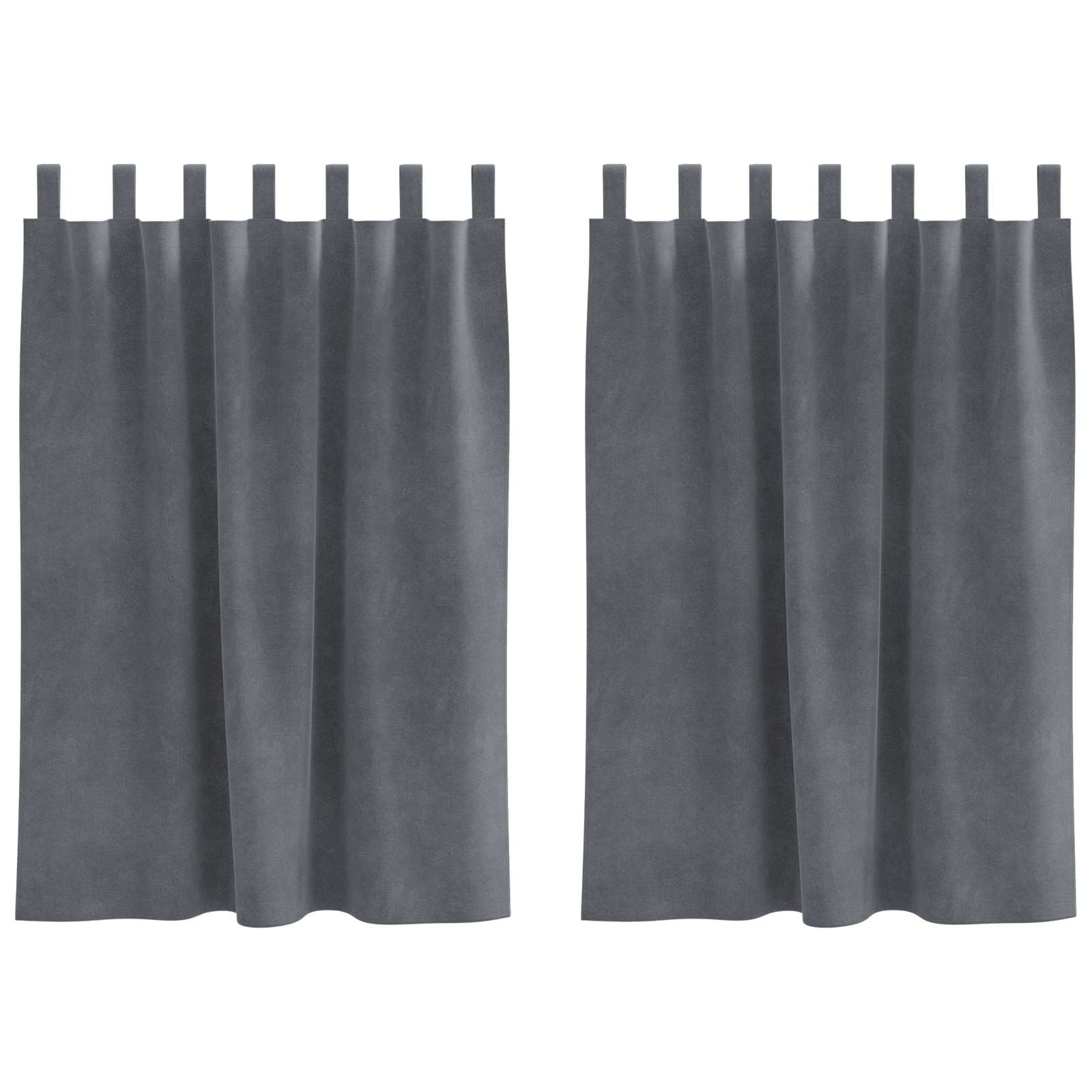 Verduisterende gordijnen 2 pcs Lichtgrijs 140 x 140 cm Fluweel is nu te koop bij PeponiXL, paradijselijk wonen!