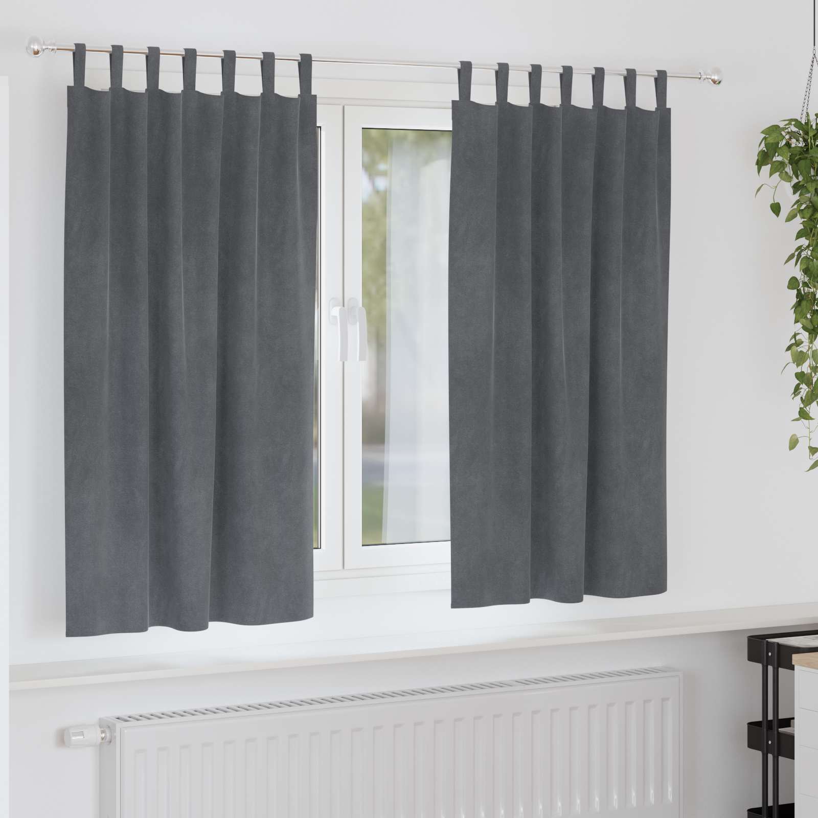 Verduisterende gordijnen 2 pcs Lichtgrijs 140 x 175 cm Fluweel is nu te koop bij PeponiXL, paradijselijk wonen!