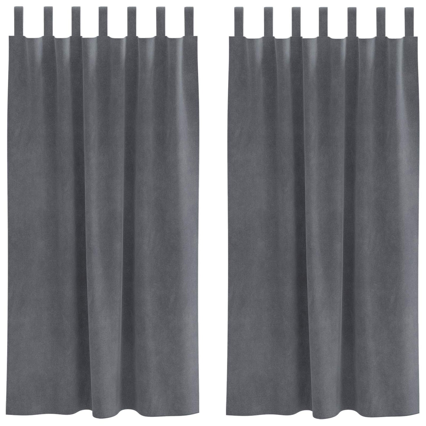 Verduisterende gordijnen 2 pcs Lichtgrijs 140 x 175 cm Fluweel is nu te koop bij PeponiXL, paradijselijk wonen!