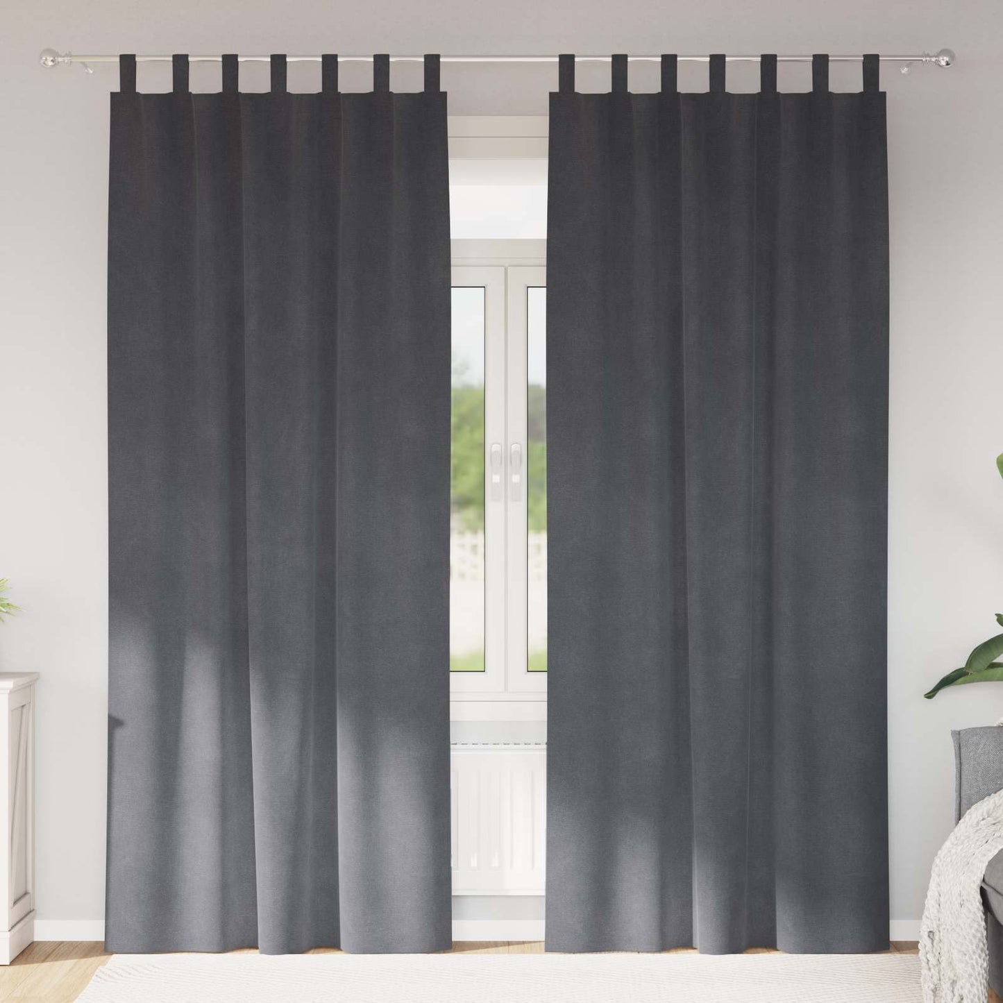 Verduisterende gordijnen 2 pcs Lichtgrijs 140 x 260 cm Fluweel is nu te koop bij PeponiXL, paradijselijk wonen!