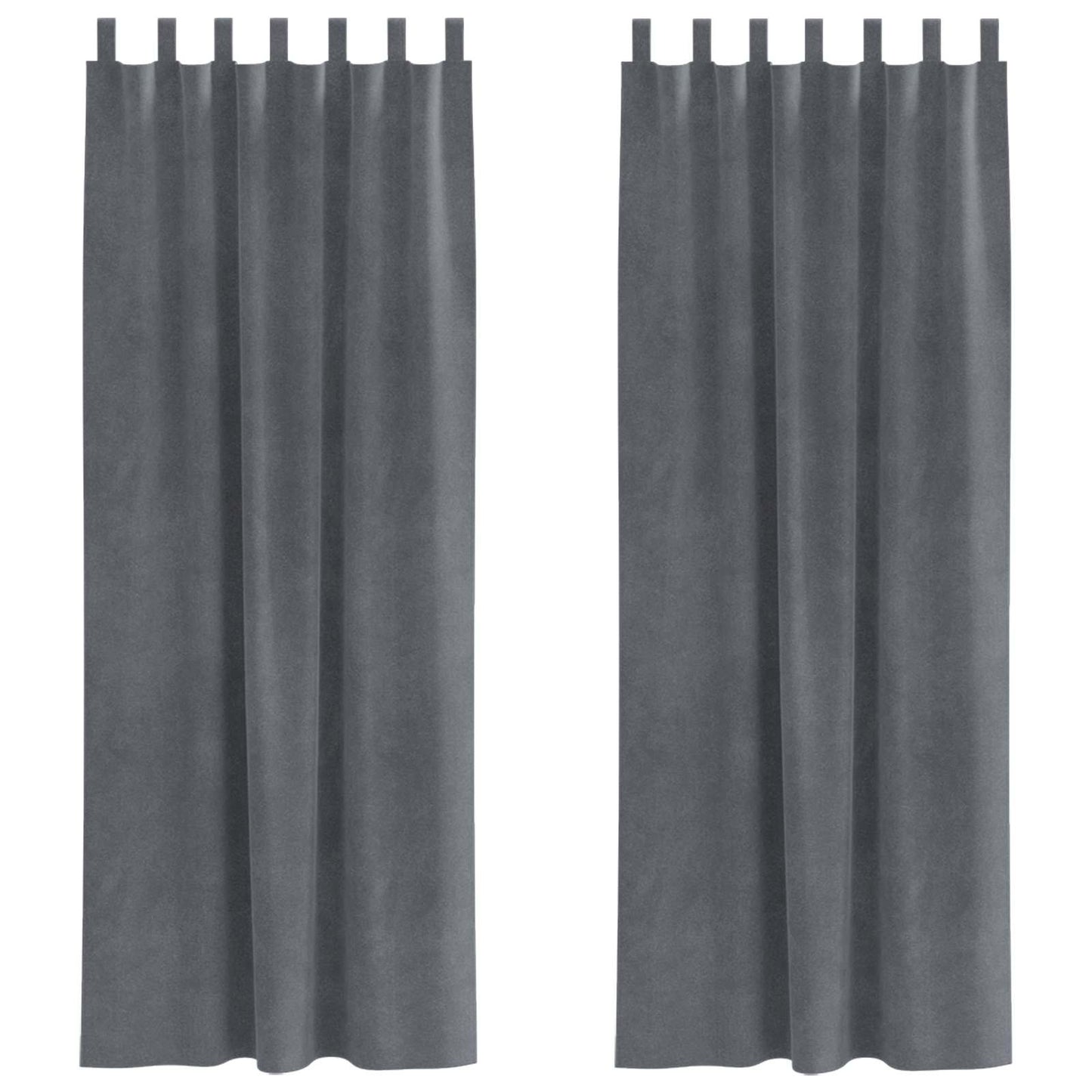 Verduisterende gordijnen 2 pcs Lichtgrijs 140 x 260 cm Fluweel is nu te koop bij PeponiXL, paradijselijk wonen!