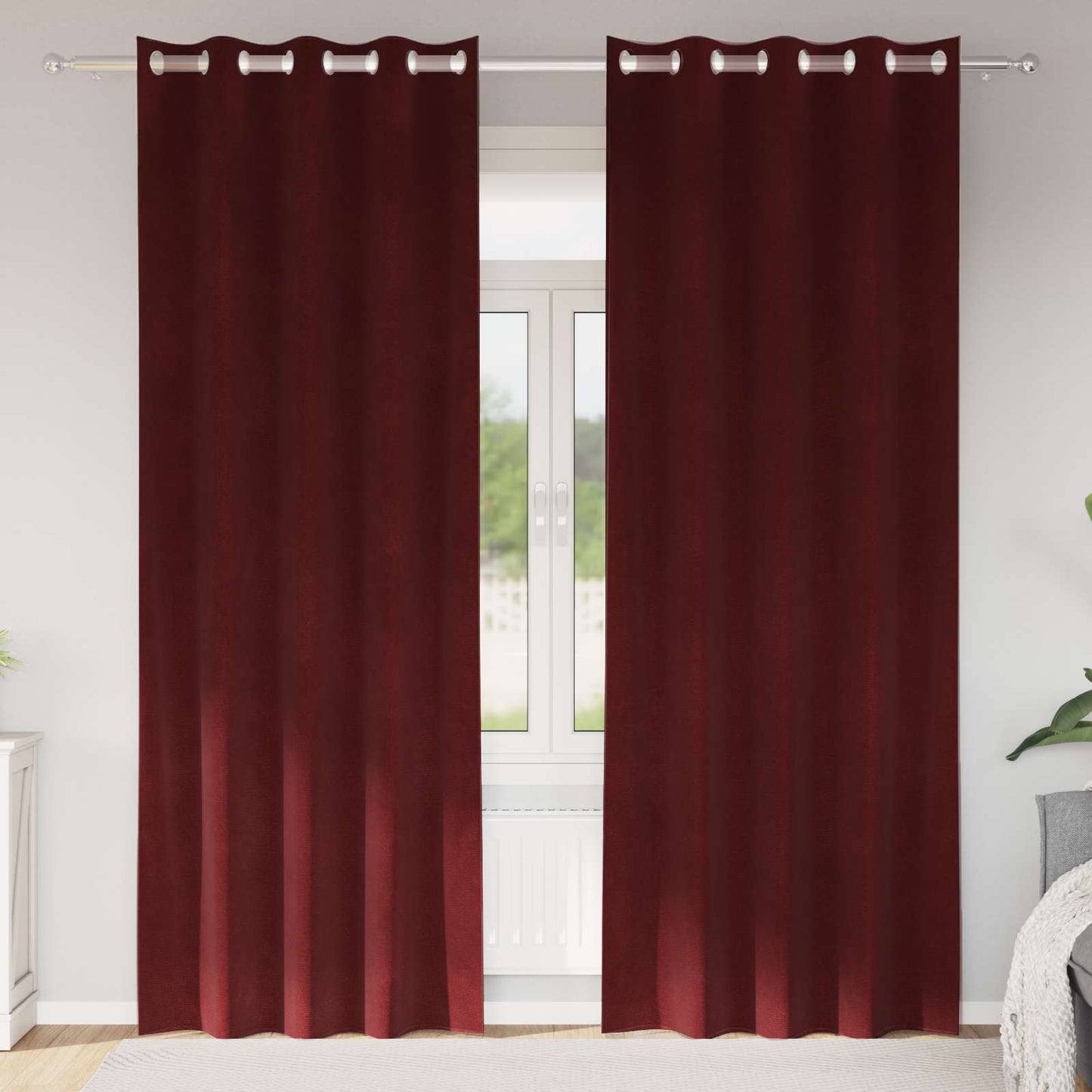 Verduisterende gordijnen 2 pcs Wijnrood 140 x 225 cm Fluweel is nu te koop bij PeponiXL, paradijselijk wonen!