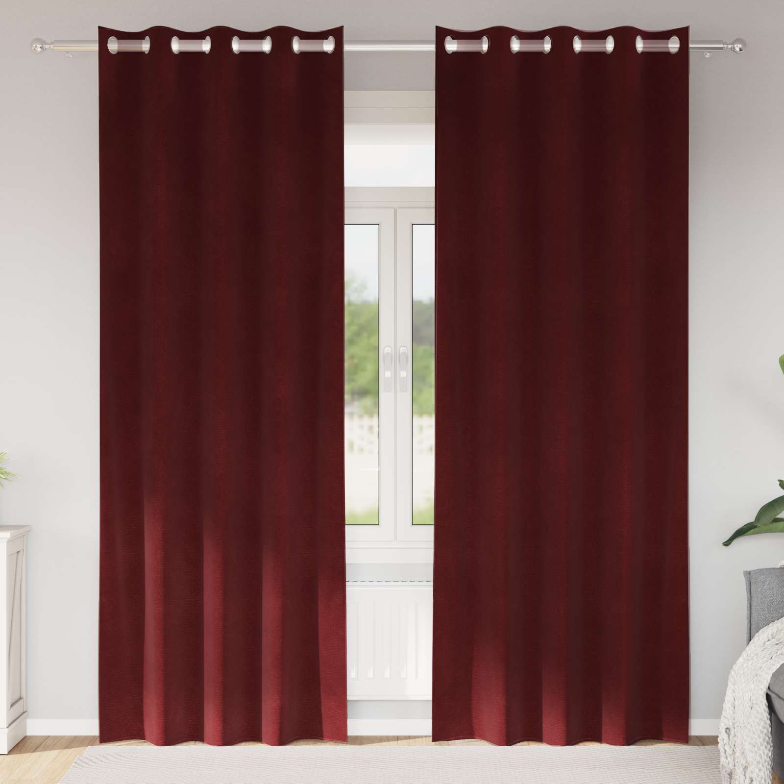 Verduisterende gordijnen 2 pcs Wijnrood 140 x 225 cm Fluweel is nu te koop bij PeponiXL, paradijselijk wonen!