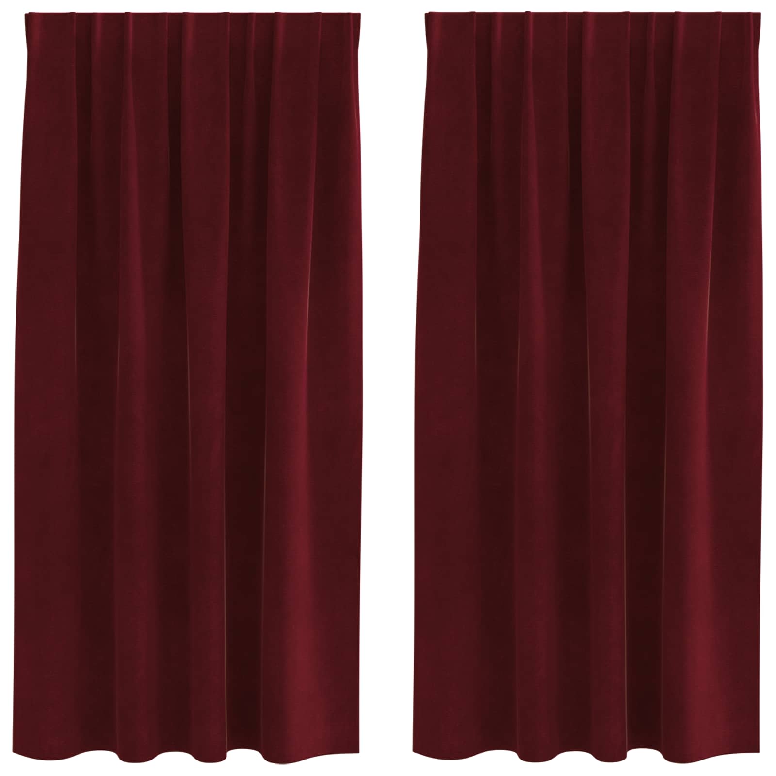 Verduisterende gordijnen 2 pcs Wijnrood 140 x 175 cm Fluweel is nu te koop bij PeponiXL, paradijselijk wonen!