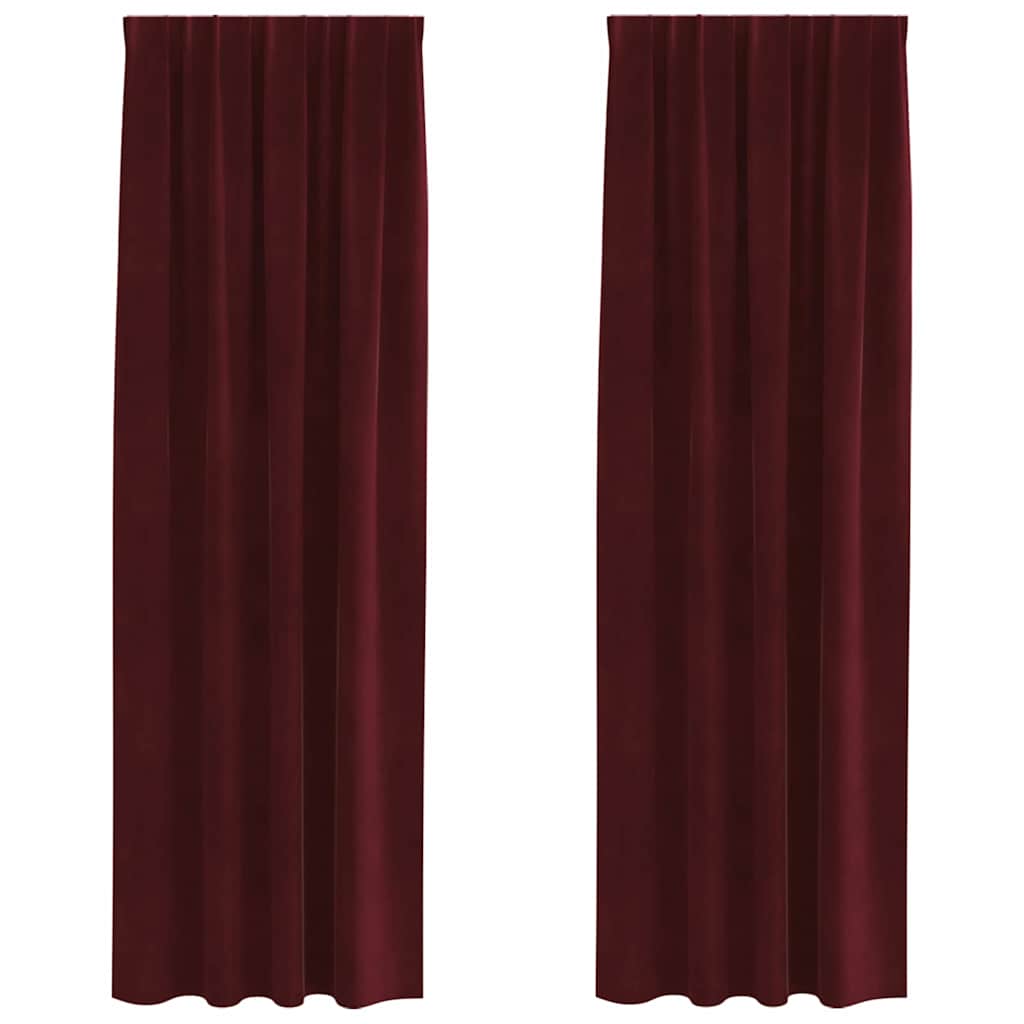 Verduisterende gordijnen 2 pcs Wijnrood 140 x 245 cm Fluweel is nu te koop bij PeponiXL, paradijselijk wonen!
