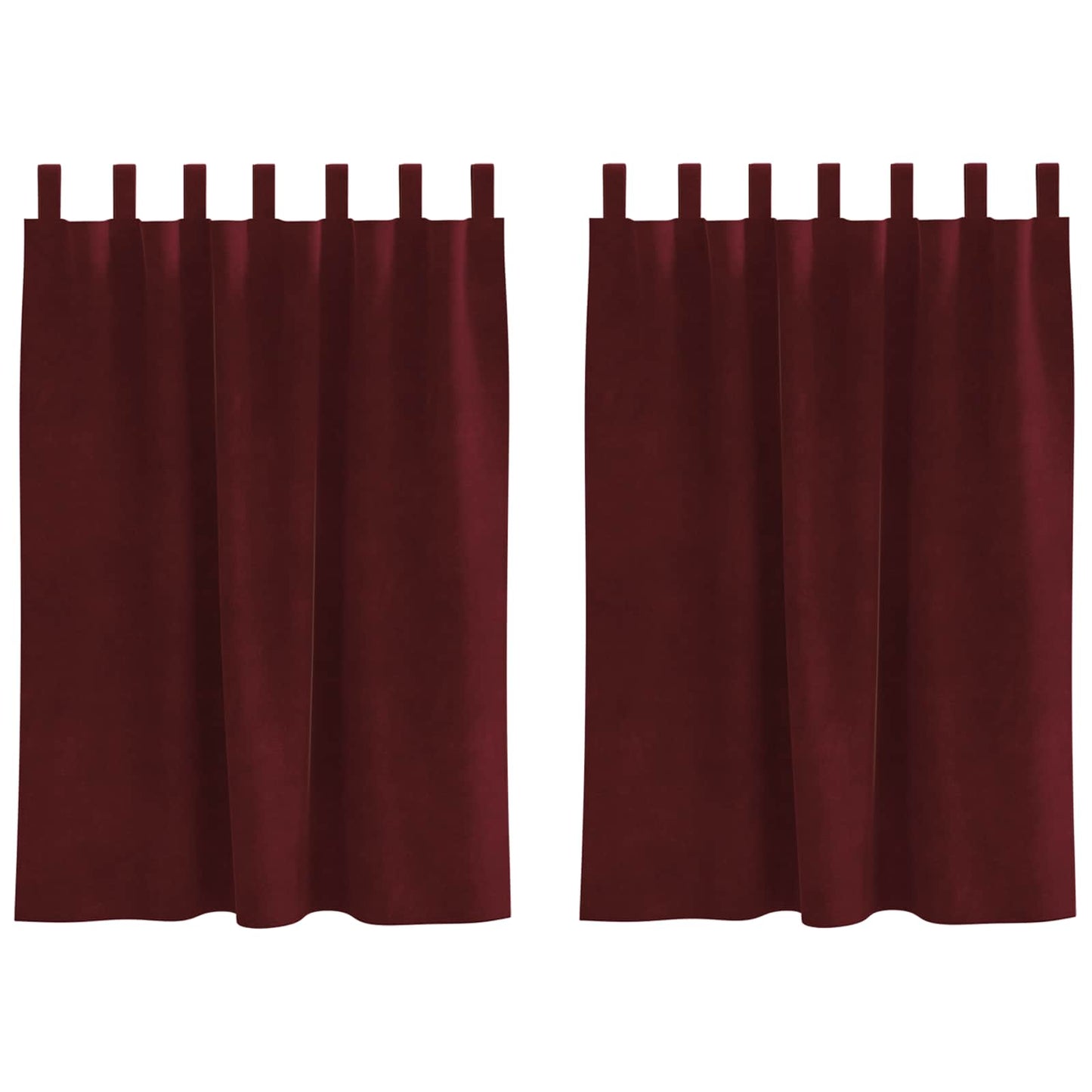 Verduisterende gordijnen 2 pcs Wijnrood 140 x 140 cm Fluweel is nu te koop bij PeponiXL, paradijselijk wonen!