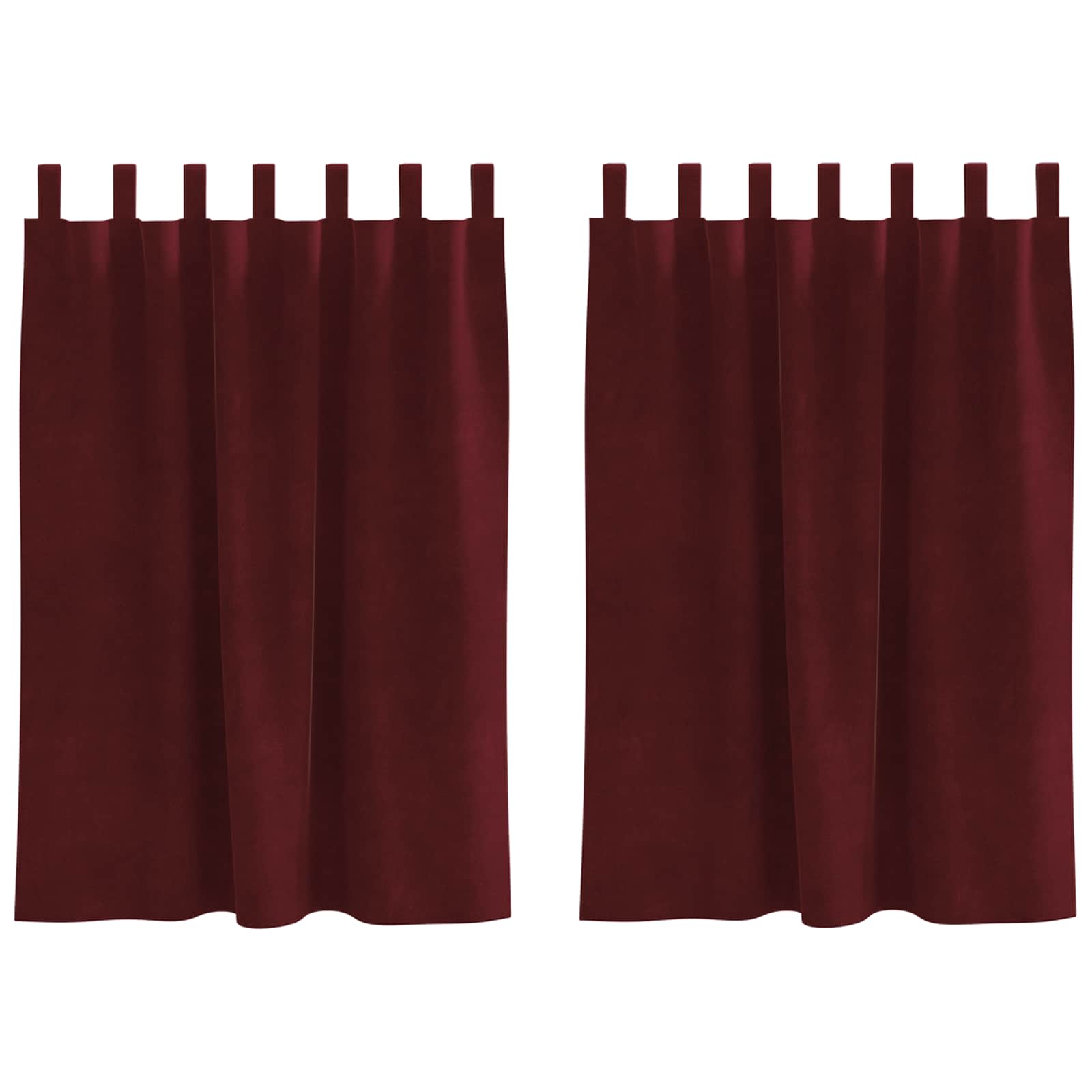 Verduisterende gordijnen 2 pcs Wijnrood 140 x 140 cm Fluweel is nu te koop bij PeponiXL, paradijselijk wonen!