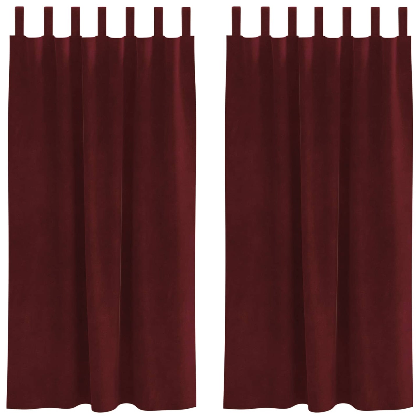 Verduisterende gordijnen 2 pcs Wijnrood 140 x 175 cm Fluweel is nu te koop bij PeponiXL, paradijselijk wonen!