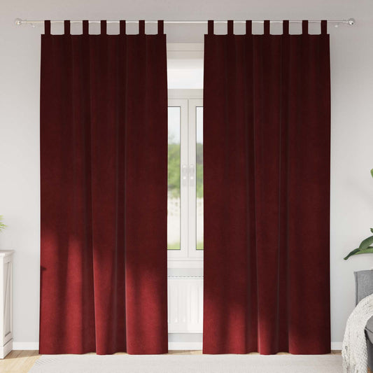 Verduisterende gordijnen 2 pcs Wijnrood 140 x 245 cm Fluweel is nu te koop bij PeponiXL, paradijselijk wonen!