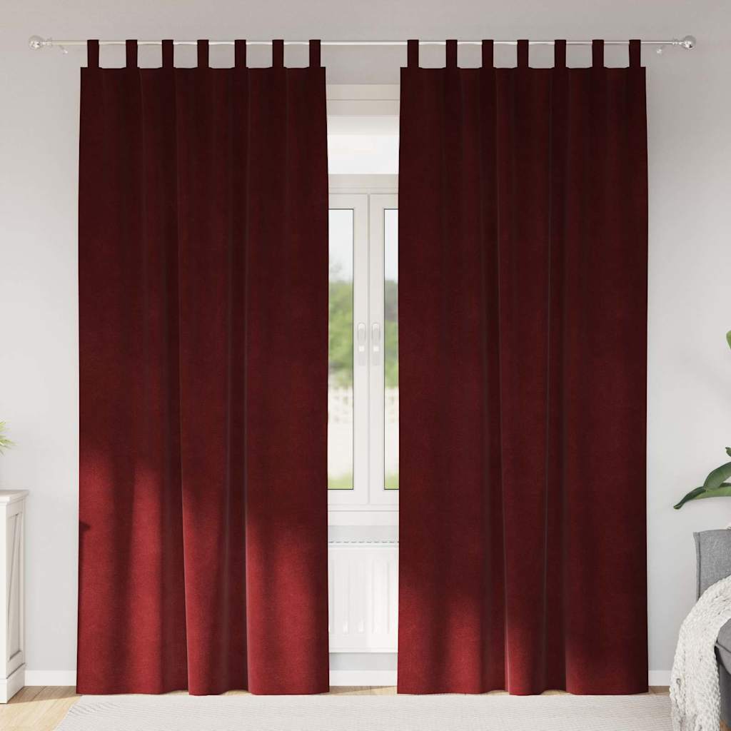 Verduisterende gordijnen 2 pcs Wijnrood 140 x 260 cm Fluweel is nu te koop bij PeponiXL, paradijselijk wonen!