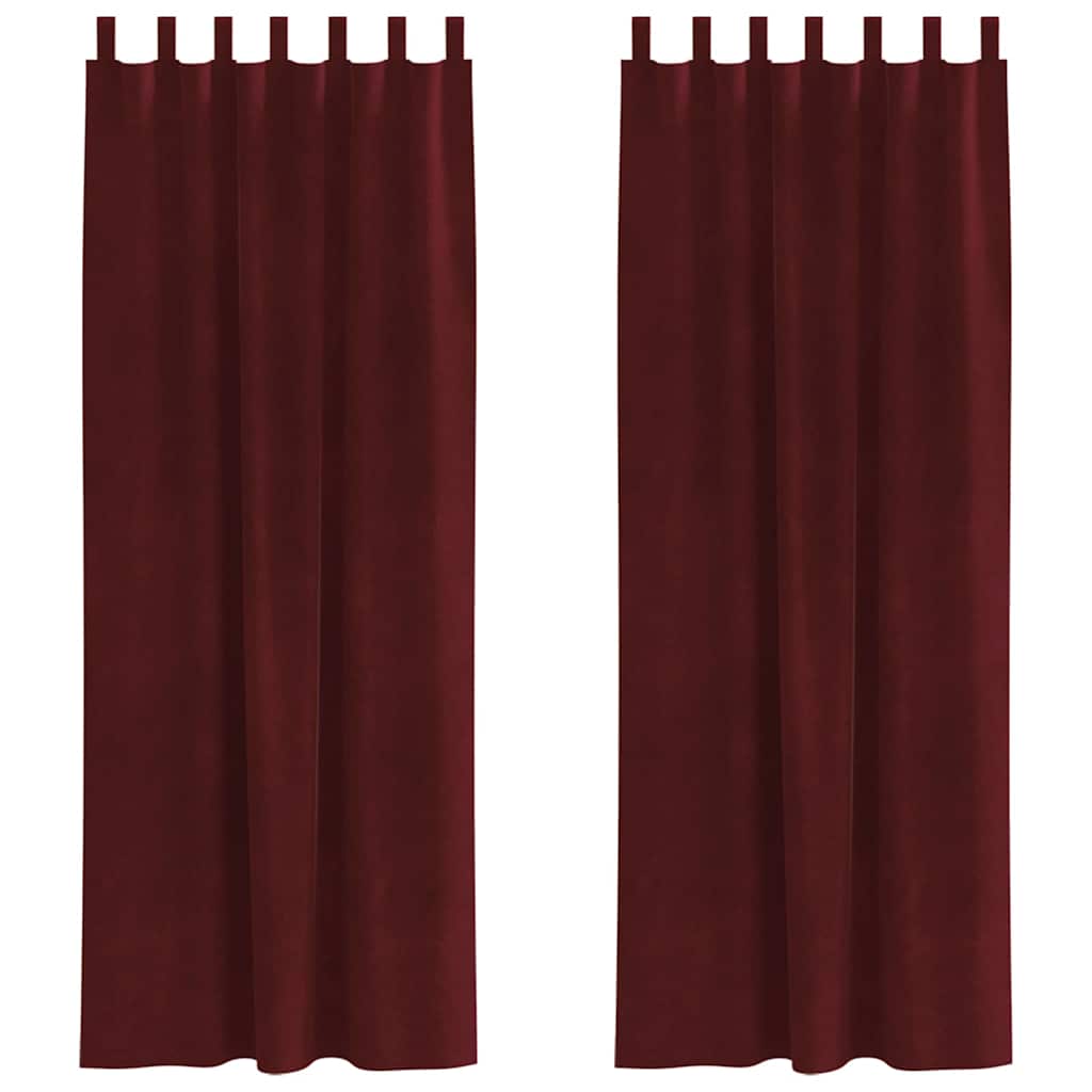 Verduisterende gordijnen 2 pcs Wijnrood 140 x 260 cm Fluweel is nu te koop bij PeponiXL, paradijselijk wonen!
