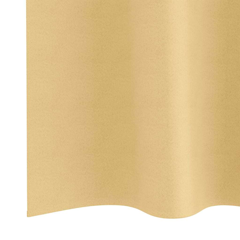 Zwart-out Gordijnen met Ringen 2 pcs Beige 140 x 140 cm is nu te koop bij PeponiXL, paradijselijk wonen!