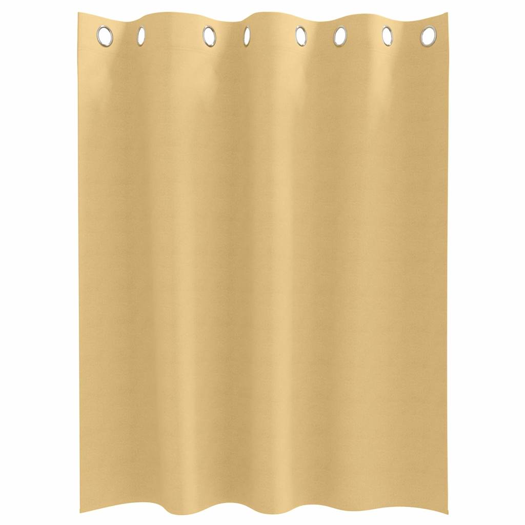 Zwart-out Gordijnen met Ringen 2 pcs Beige 140 x 140 cm is nu te koop bij PeponiXL, paradijselijk wonen!