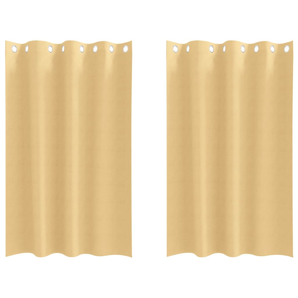 Zwart-out Gordijnen met Ringen 2 pcs Beige 175 x 140 cm is nu te koop bij PeponiXL, paradijselijk wonen!