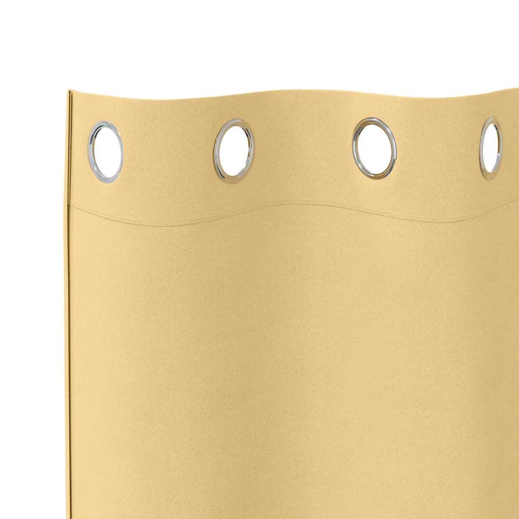 Zwart-out Gordijnen met Ringen 2 pcs Beige 260 x 140 cm is nu te koop bij PeponiXL, paradijselijk wonen!