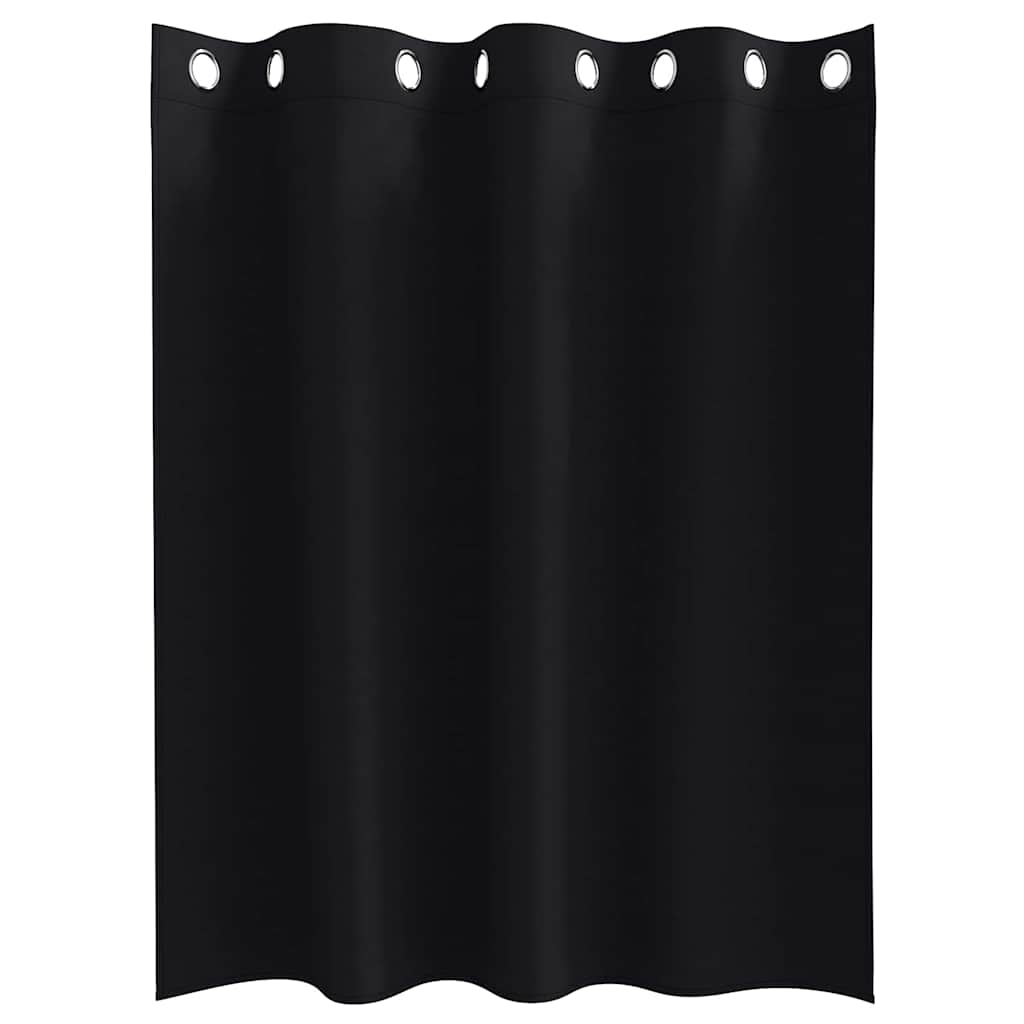 Zwart-out Gordijnen met Ringen 2 pcs Zwart 140 x 140 cm is nu te koop bij PeponiXL, paradijselijk wonen!