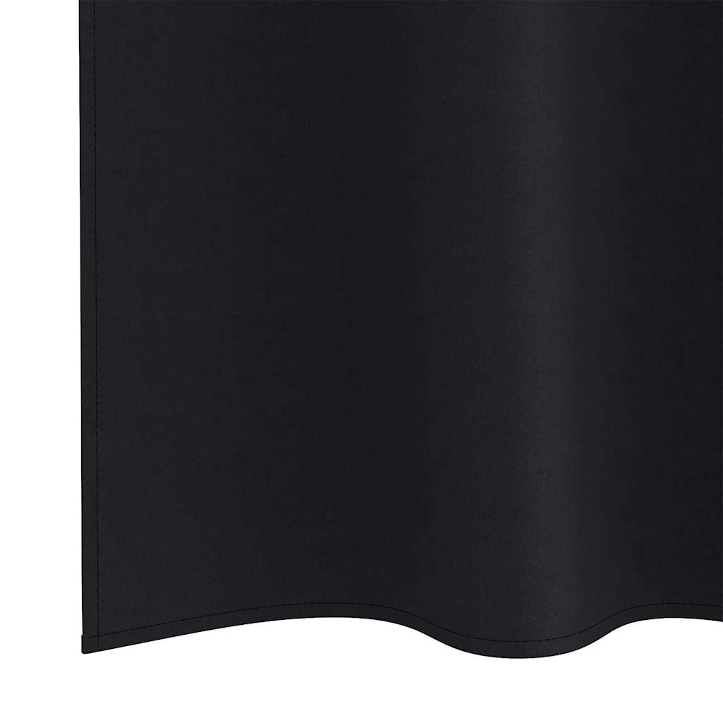 Zwart-out Gordijnen met Ringen 2 pcs Zwart 225 x 140 cm is nu te koop bij PeponiXL, paradijselijk wonen!