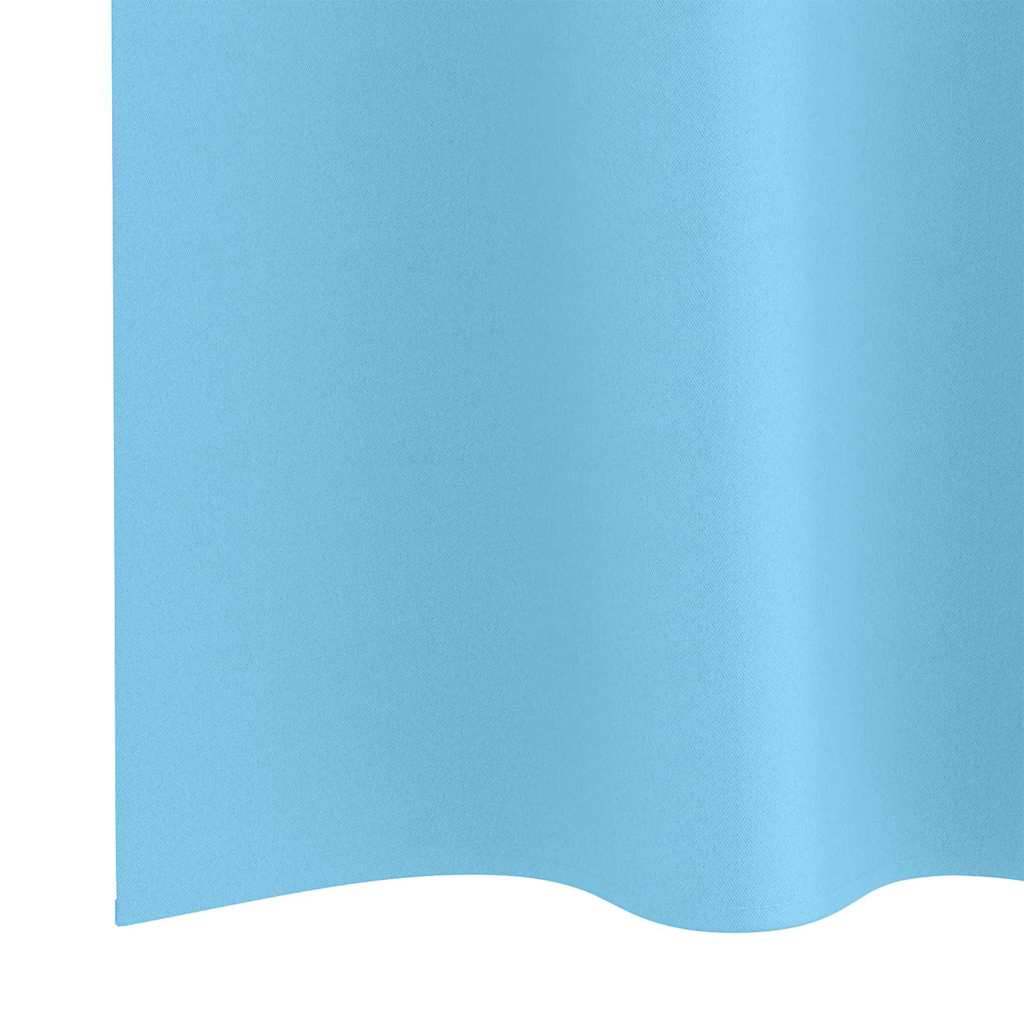 Zwart-out Gordijnen met Ringen 2 pcs Lichtblauw 140 x 140 cm is nu te koop bij PeponiXL, paradijselijk wonen!