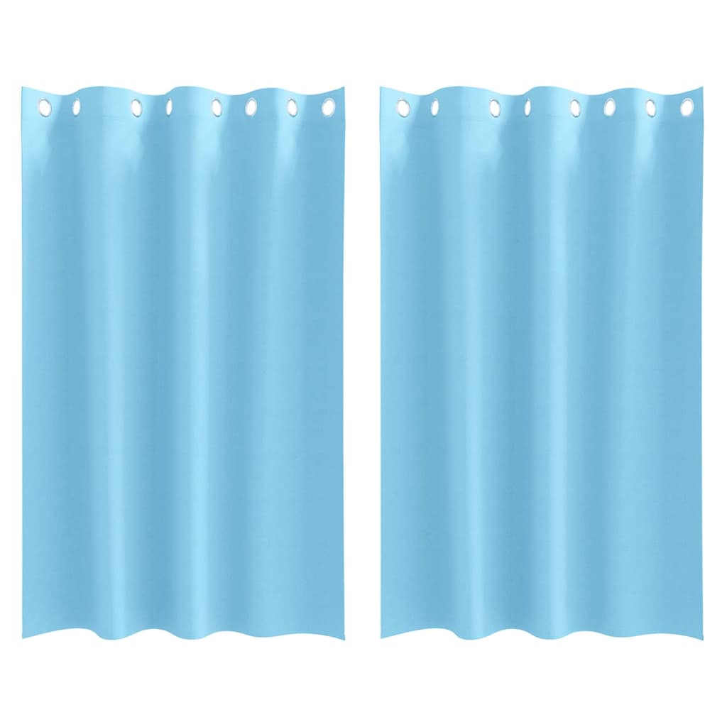 Zwart-out Gordijnen met Ringen 2 pcs Lichtblauw 175 x 140 cm is nu te koop bij PeponiXL, paradijselijk wonen!