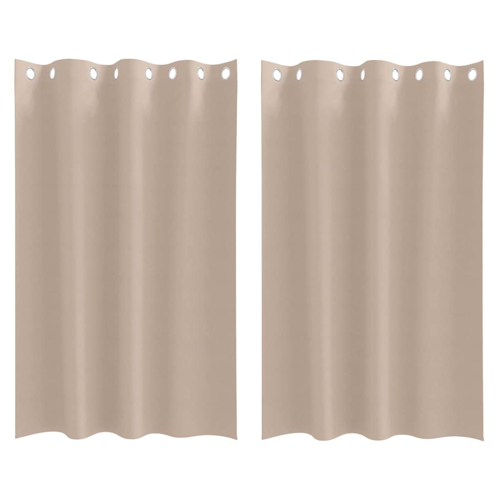 Zwart-out Gordijnen met Ringen 2 pcs Taupe 175 x 140 cm is nu te koop bij PeponiXL, paradijselijk wonen!