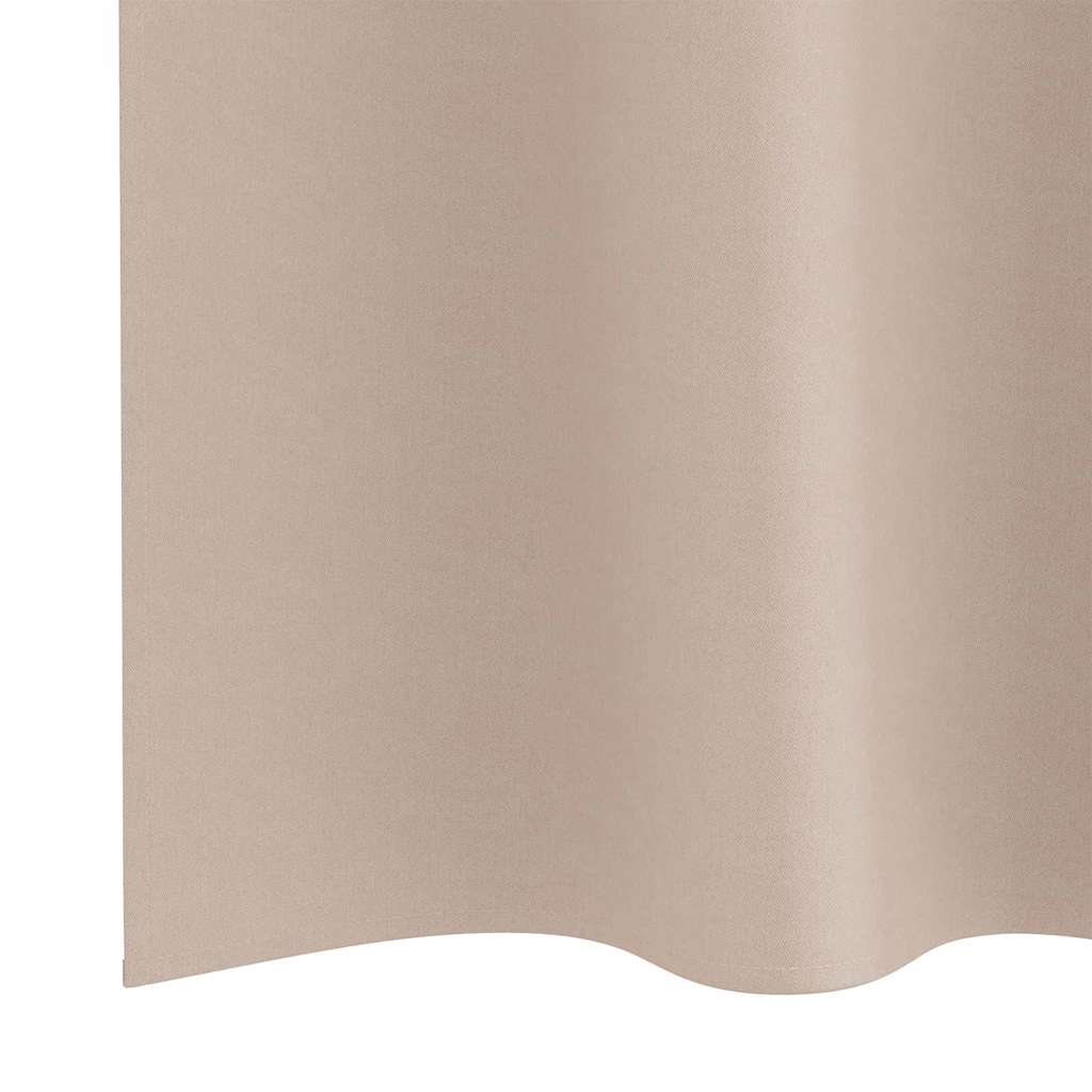 Zwart-out Gordijnen met Ringen 2 pcs Taupe 225 x 140 cm is nu te koop bij PeponiXL, paradijselijk wonen!