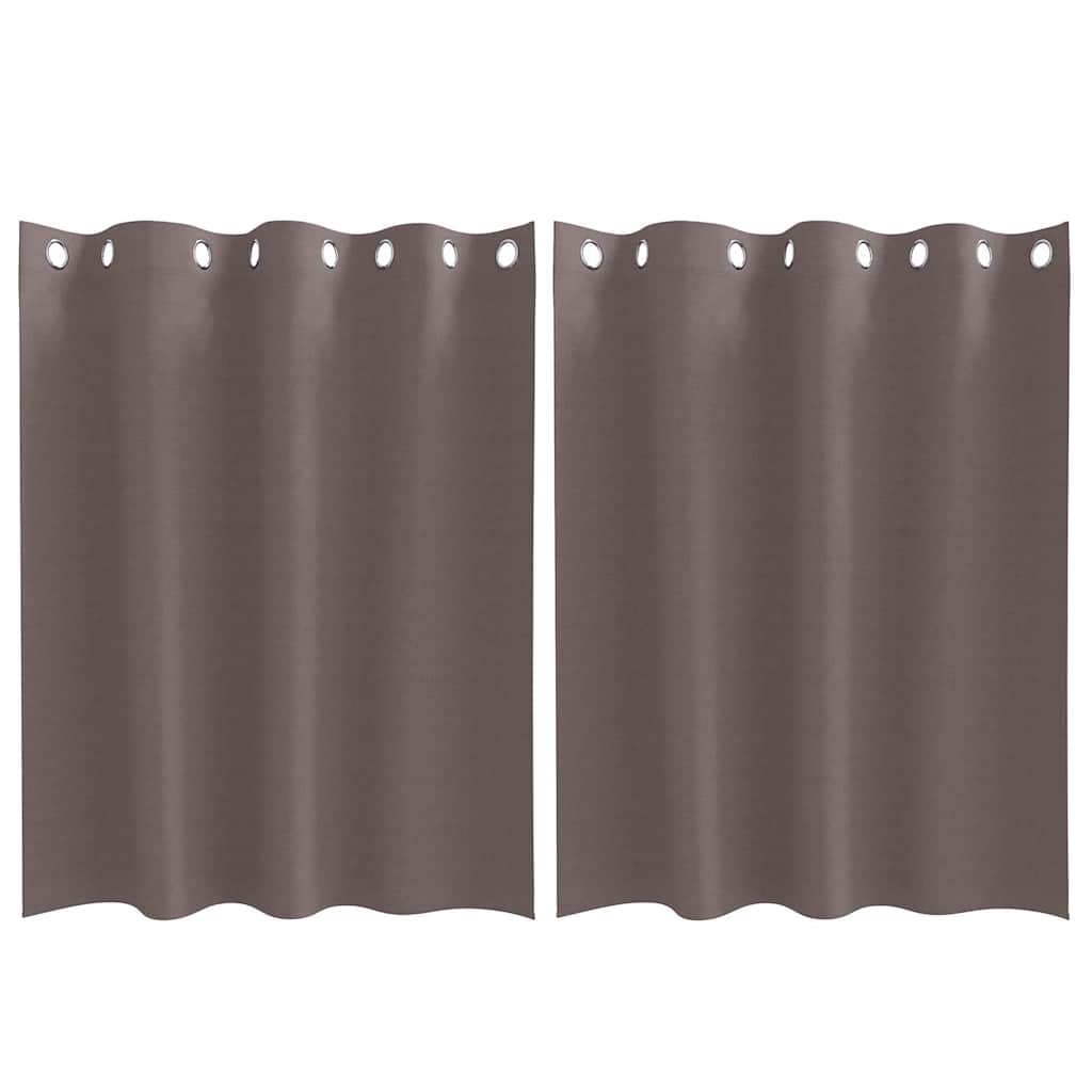 Zwart-out Gordijnen met Ringen 2 pcs Donkerbruin 140 x 140 cm is nu te koop bij PeponiXL, paradijselijk wonen!