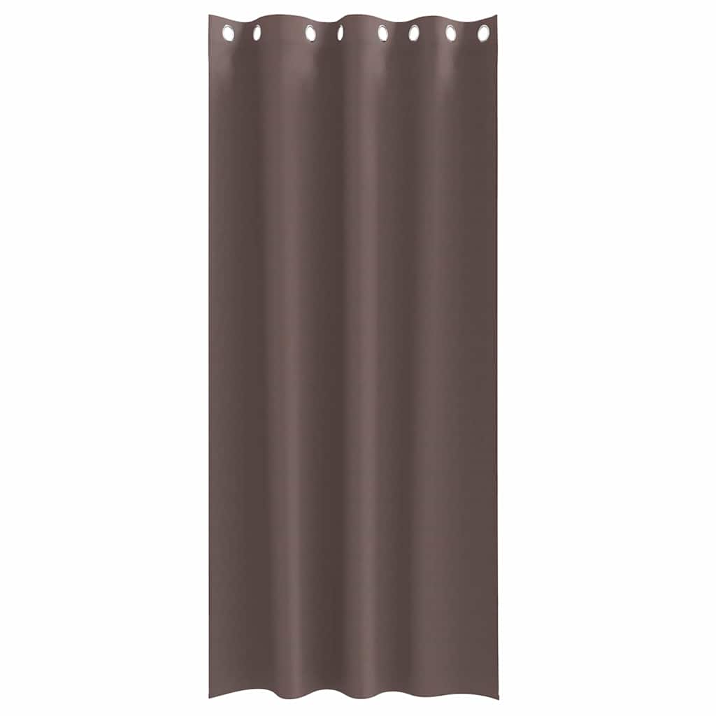 Zwart-out Gordijnen met Ringen 2 pcs Donkerbruin 260 x 140 cm is nu te koop bij PeponiXL, paradijselijk wonen!