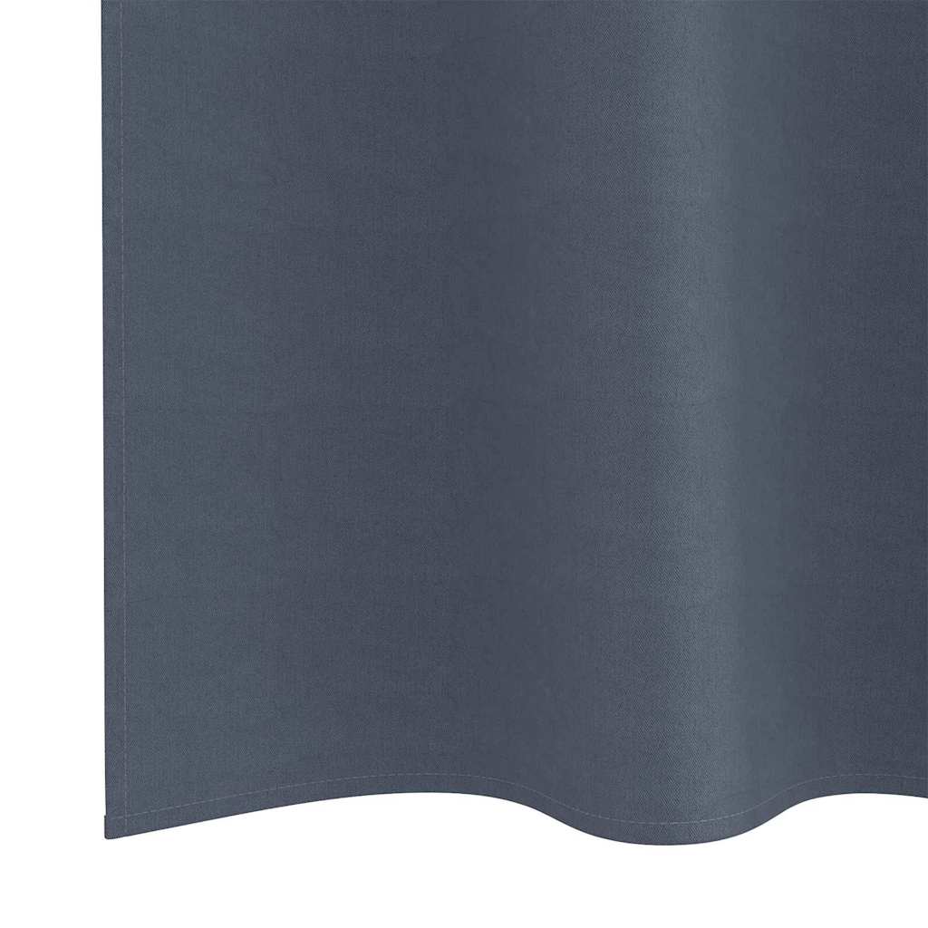 Zwart-out Gordijnen met Ringen 2 pcs Antraciet 140 x 140 cm is nu te koop bij PeponiXL, paradijselijk wonen!