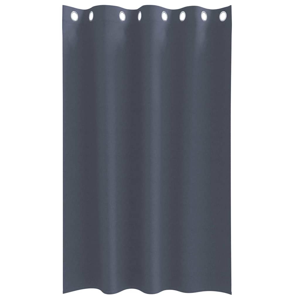Zwart-out Gordijnen met Ringen 2 pcs Antraciet 175 x 140 cm is nu te koop bij PeponiXL, paradijselijk wonen!