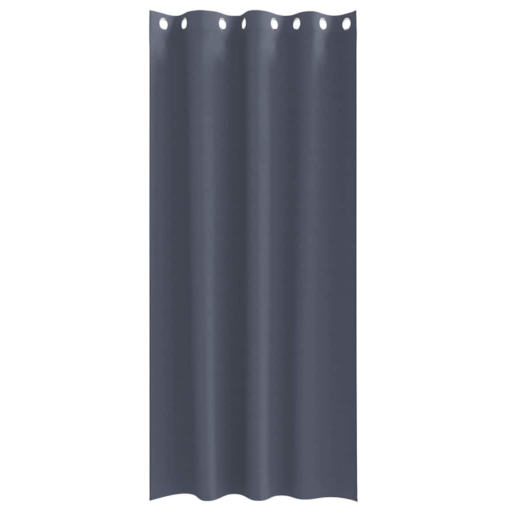 Zwart-out Gordijnen met Ringen 2 pcs Antraciet 245 x 140 cm is nu te koop bij PeponiXL, paradijselijk wonen!