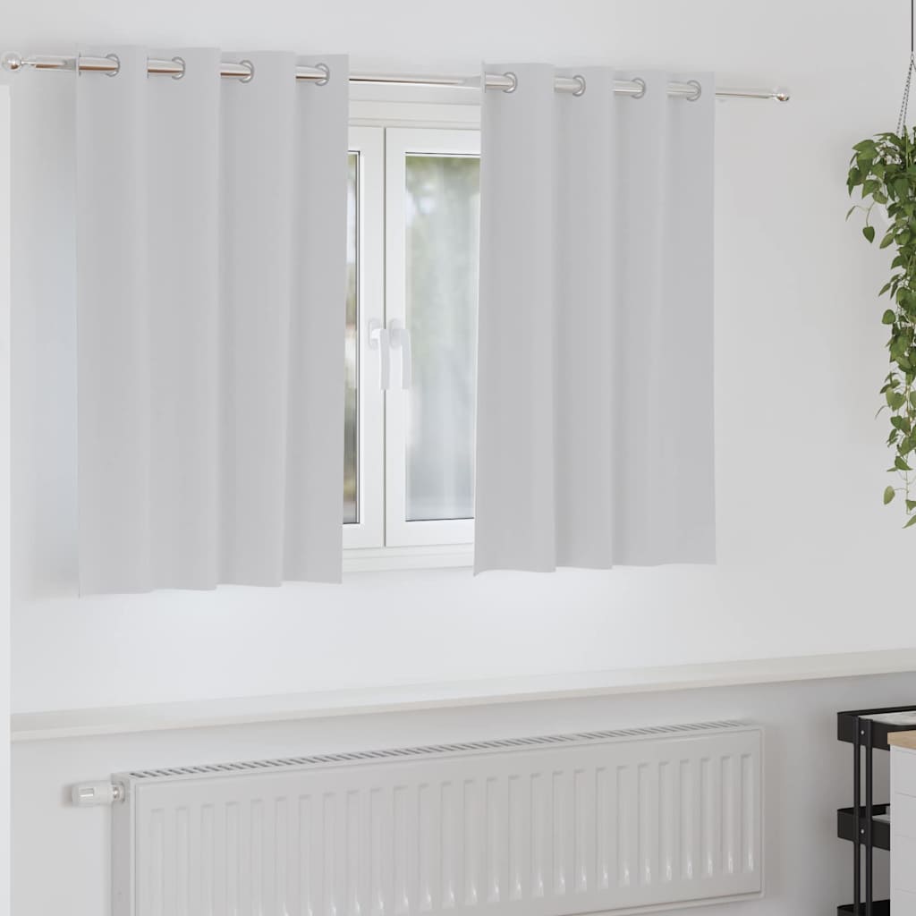 Zwart-out Gordijnen met Ringen 2 pcs Bleekgrijs 140 x 140 cm is nu te koop bij PeponiXL, paradijselijk wonen!
