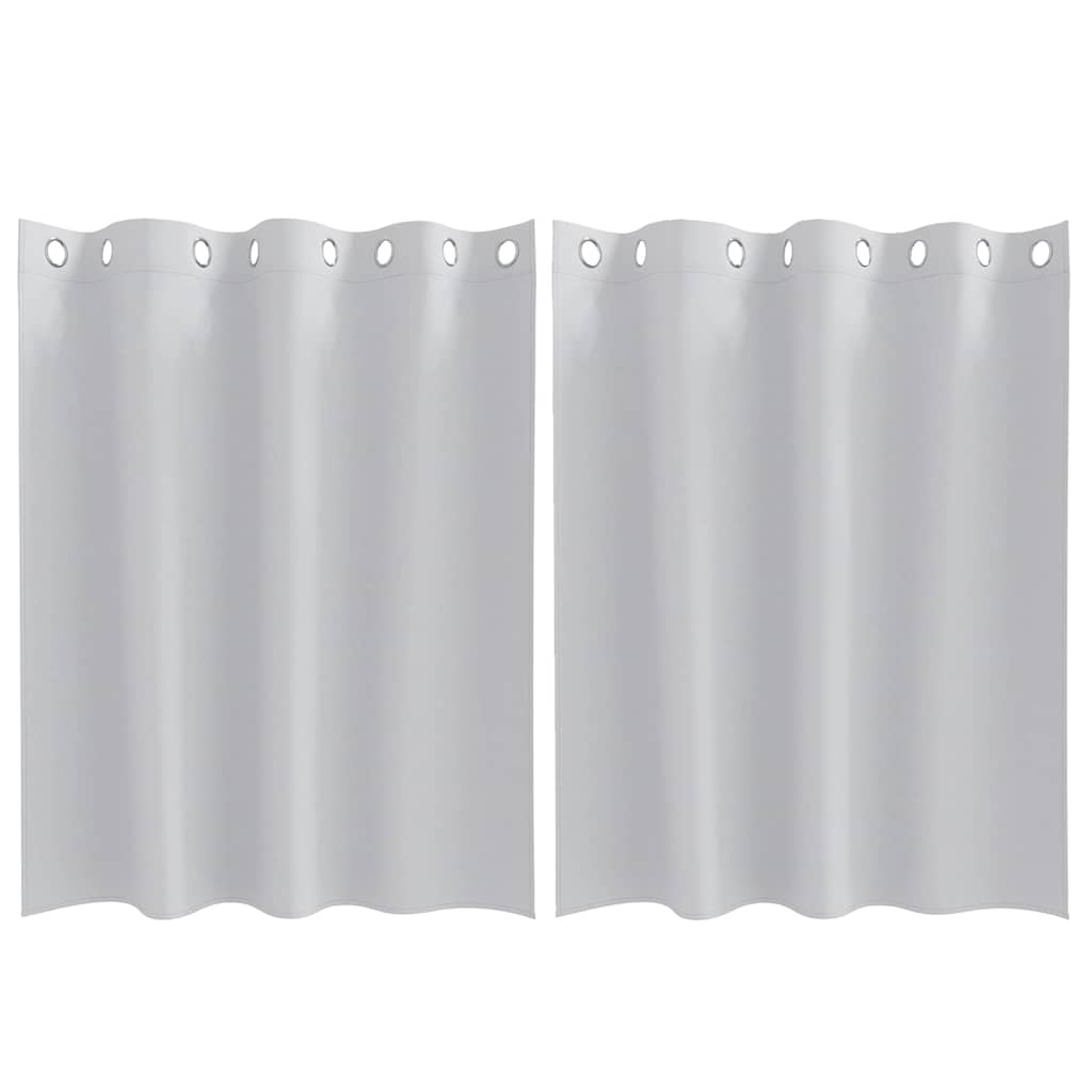 Zwart-out Gordijnen met Ringen 2 pcs Bleekgrijs 140 x 140 cm is nu te koop bij PeponiXL, paradijselijk wonen!