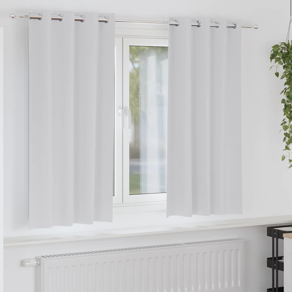 Zwart-out Gordijnen met Ringen 2 pcs Bleekgrijs 175 x 140 cm is nu te koop bij PeponiXL, paradijselijk wonen!