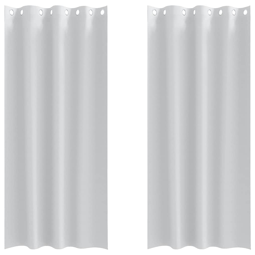 Zwart-out Gordijnen met Ringen 2 pcs Bleekgrijs 225 x 140 cm is nu te koop bij PeponiXL, paradijselijk wonen!
